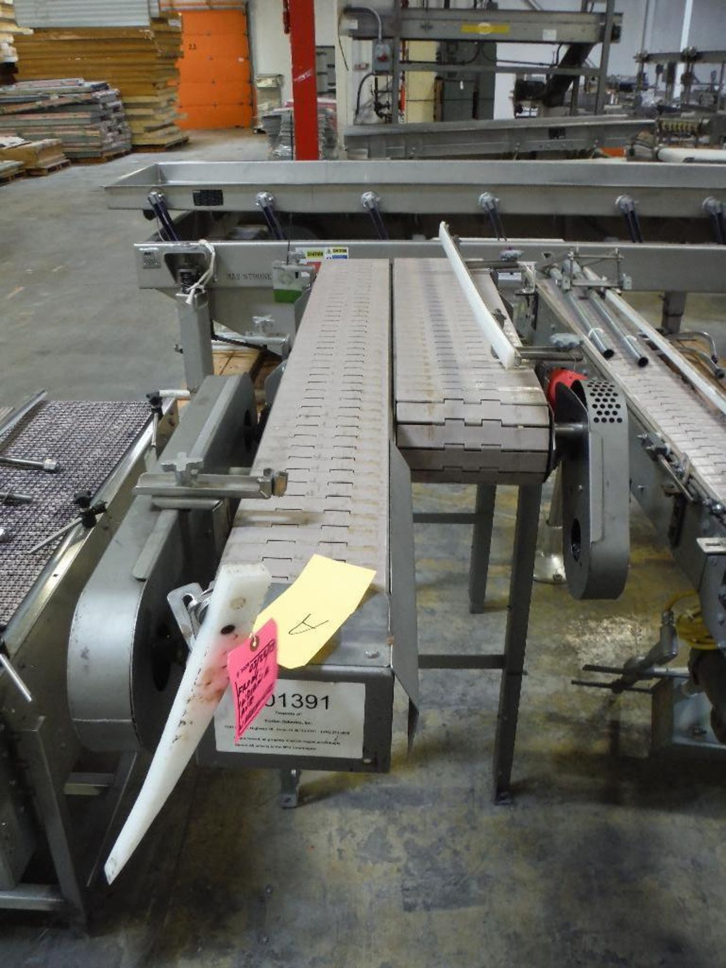 Nercon dual conveyor, table top belt, 64 in. long x overall 18 in. wide belts, missing motor and dri - Image 2 of 11