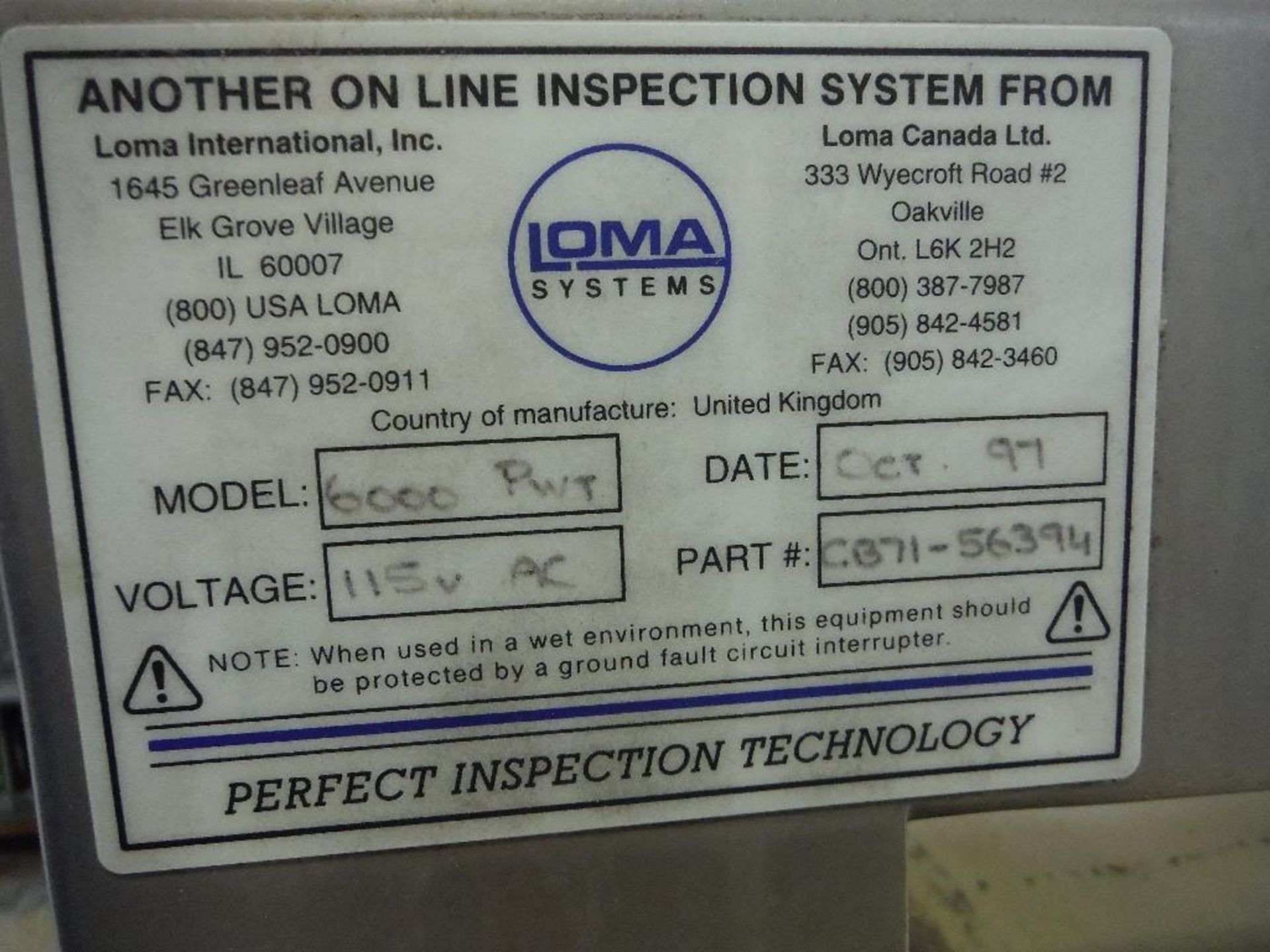 1997 Loma metal detector/check weigher combo, metal detector aperture 17.5 in. wide x 7 in. tall, Lo - Image 5 of 11