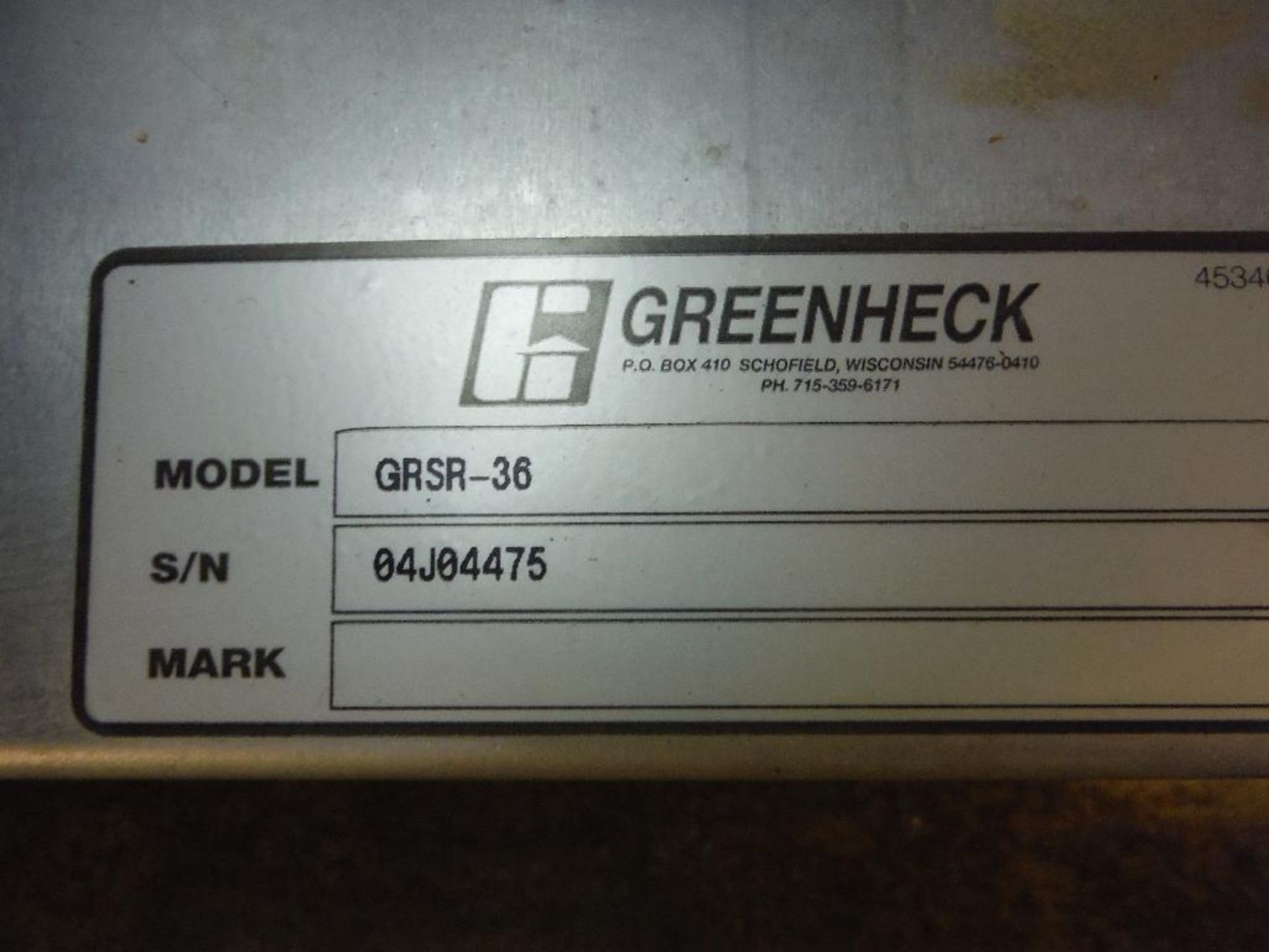 Greenheck SS 36 in. roof cover, Model GRSR-36, SN 04J04475 **Rigging FEE: $50 ** - Image 3 of 3