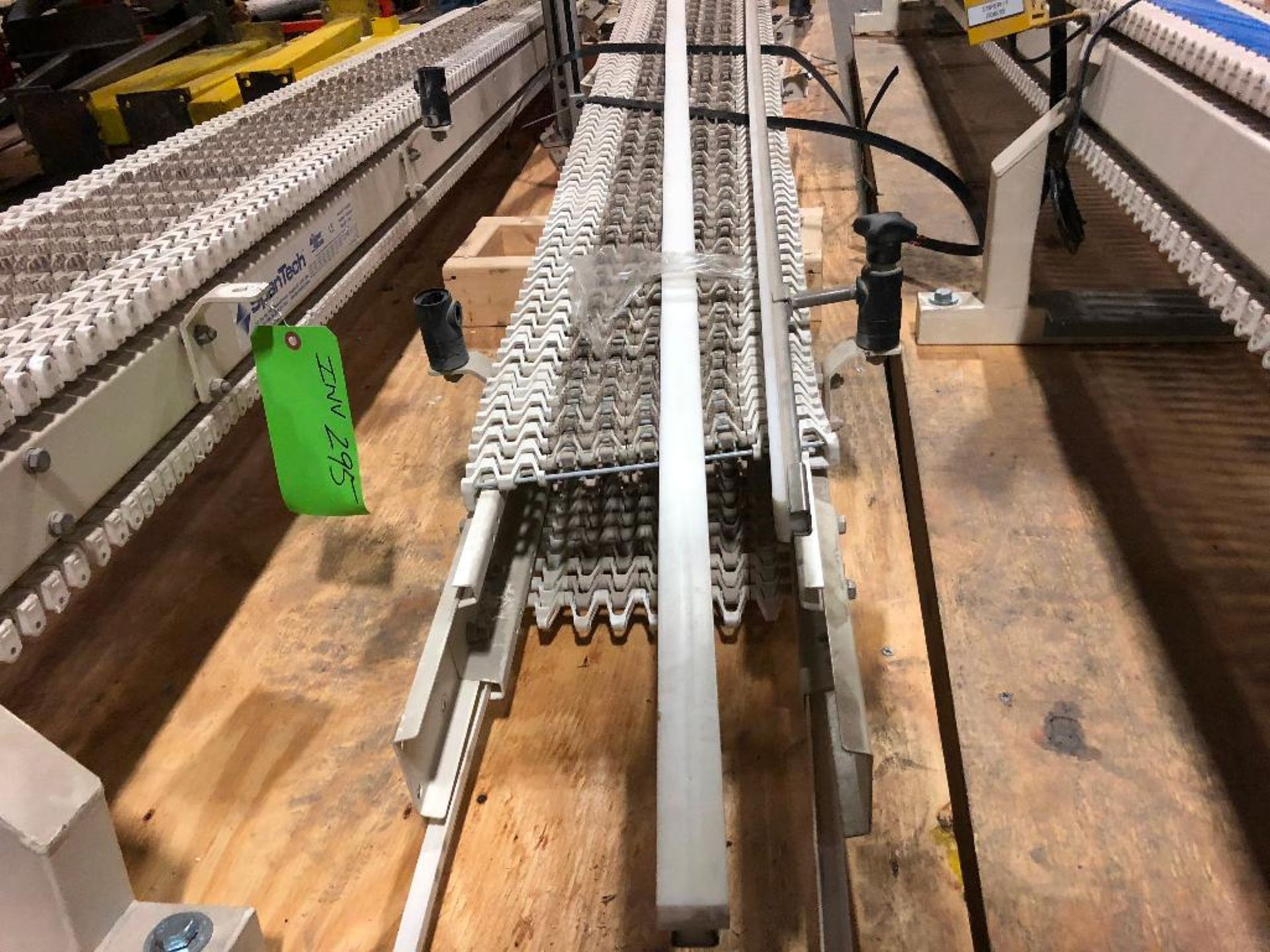 Spantech mild steel conveyor, 23 ft. long x 11 in. wide x 36 in. tall, gripper style belt, motor and - Image 2 of 5