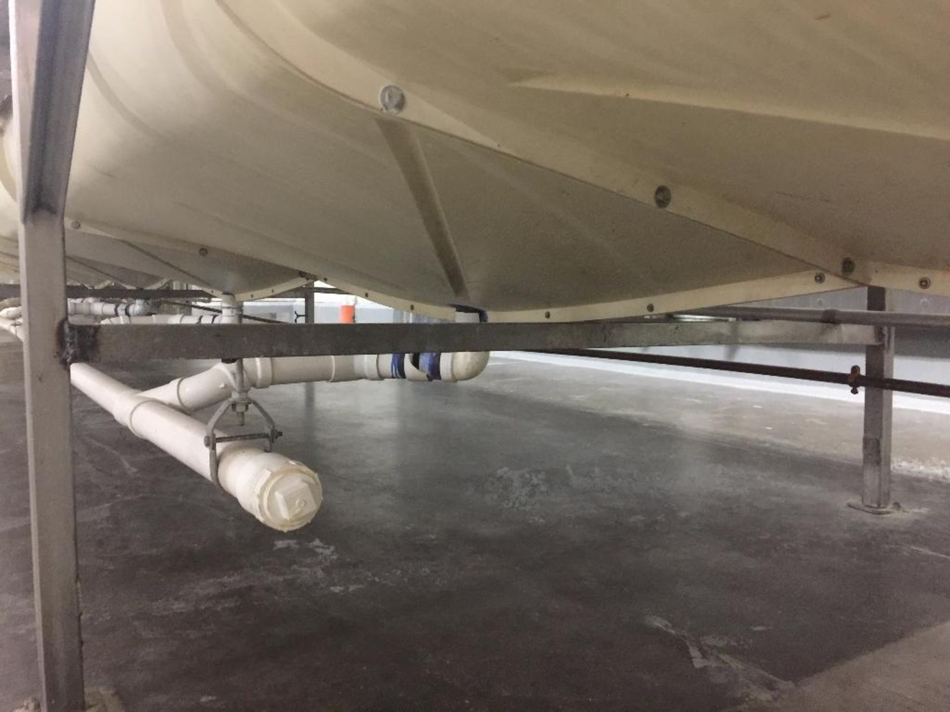 SS cooling tunnel, 116 ft. long x 48 in. wide white belt, (3) cooling sections (no compressor), 332 - Image 13 of 19