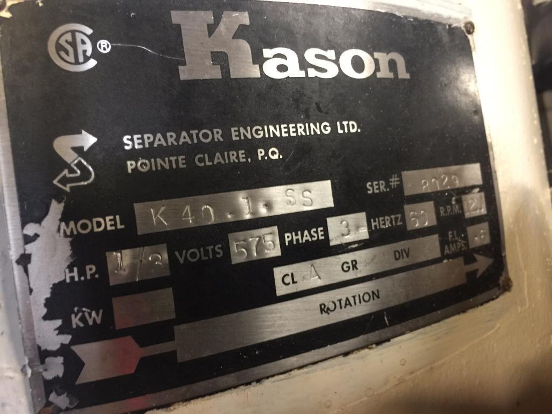 (2) Kason screener/sifters. - ** Located in Medina, New York ** Rigging Fee: $200 - Image 2 of 3