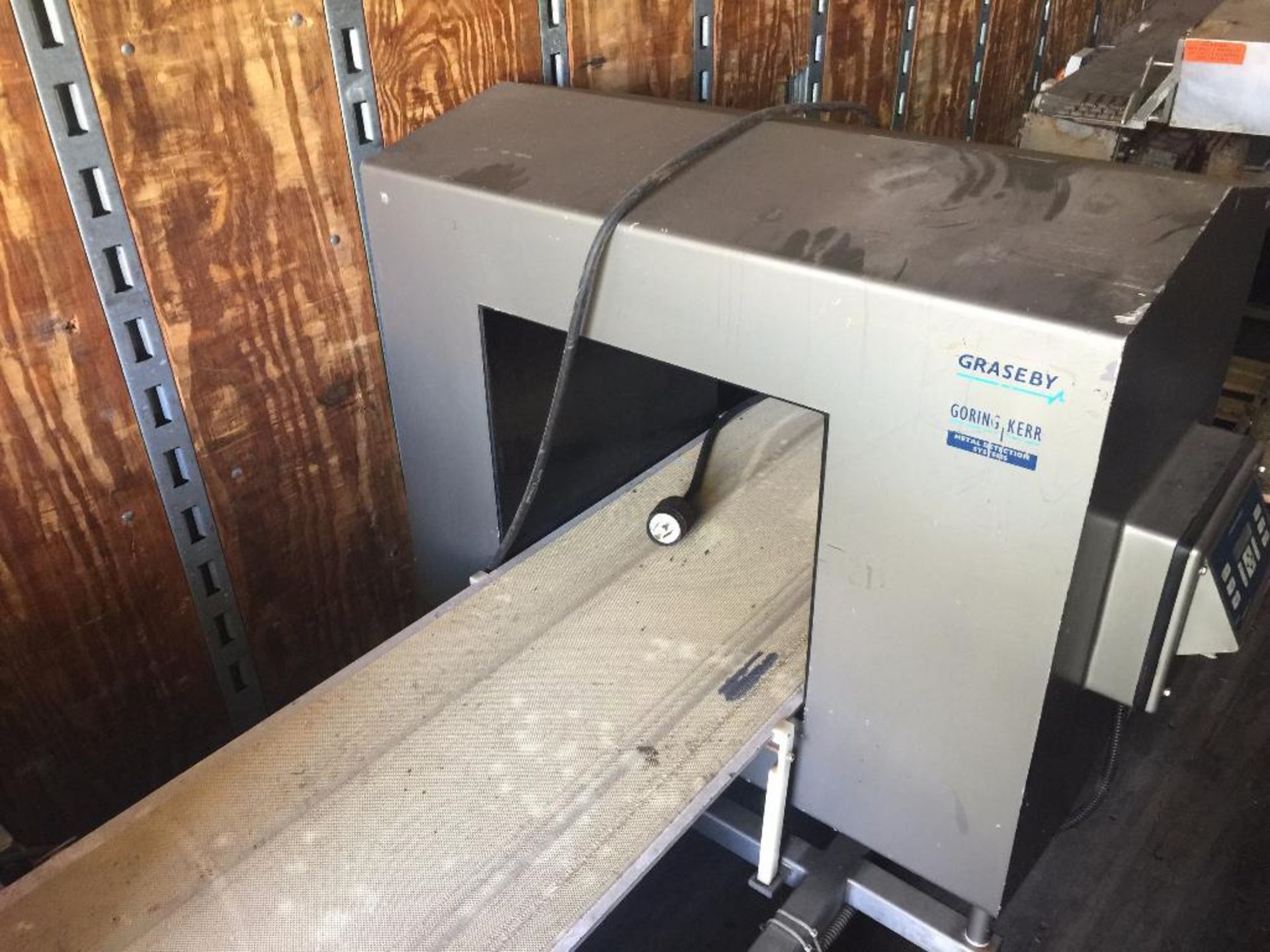 Graseby case metal detector, 22 in. x 17 in. tall, with conveyor. - ** Located in Medina, New York *