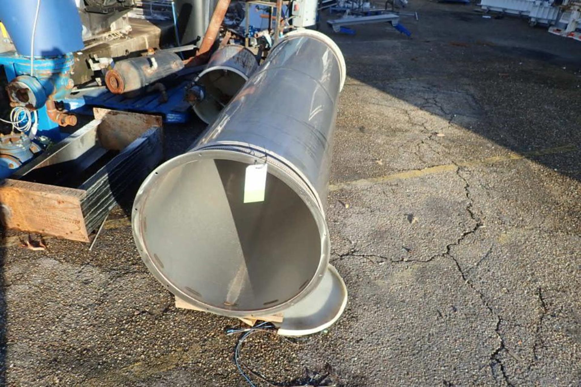 SS flanged vent, 144 in. long x 35 in. dia - ** Located in Dothan, Alabama ** Rigging Fee: $150