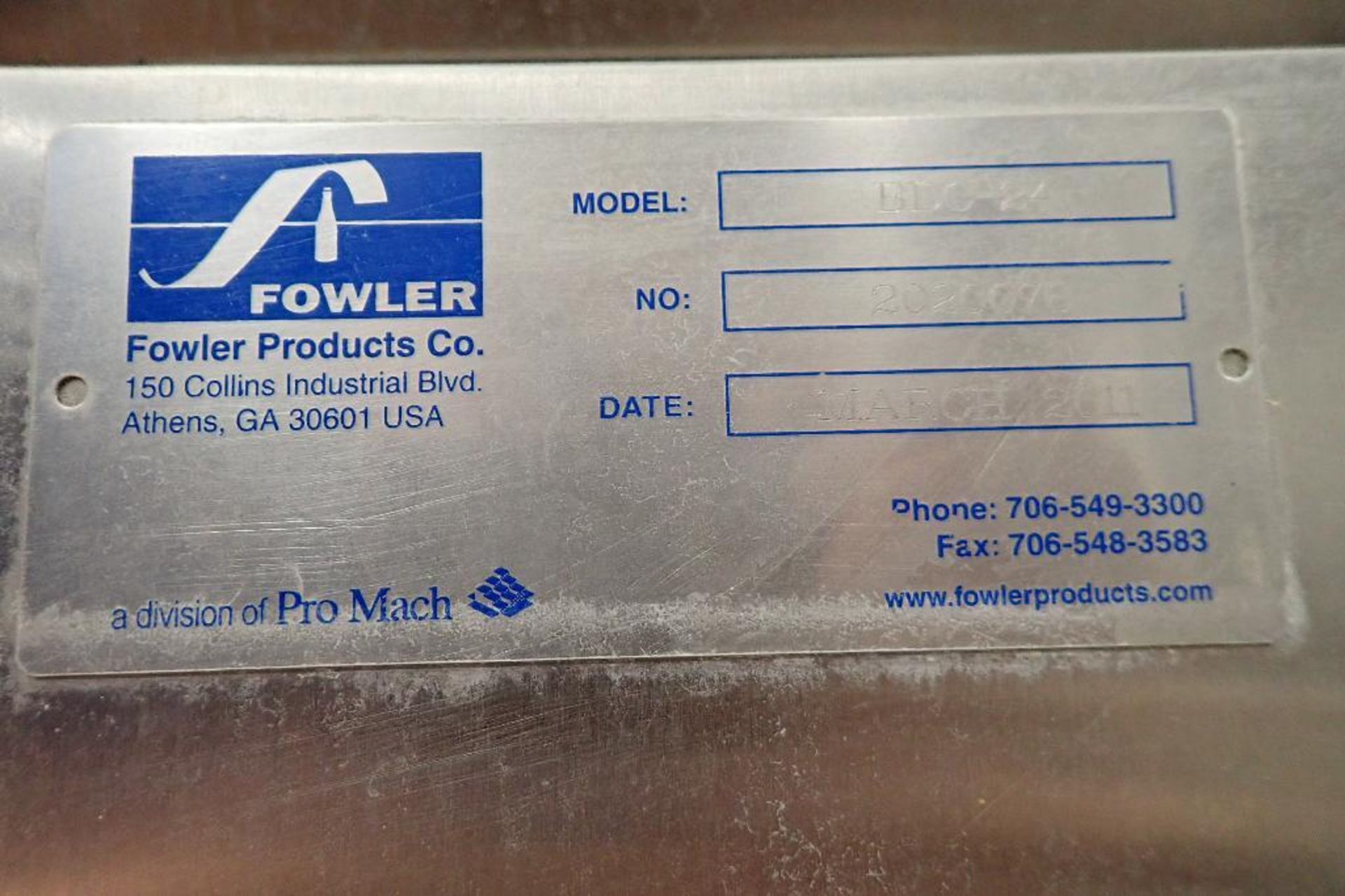 Fowler SS cap hopper and elevator, model BDC-24, s/n 2020076, 14 ft. tall discharge height, hopper m - Bild 7 aus 8