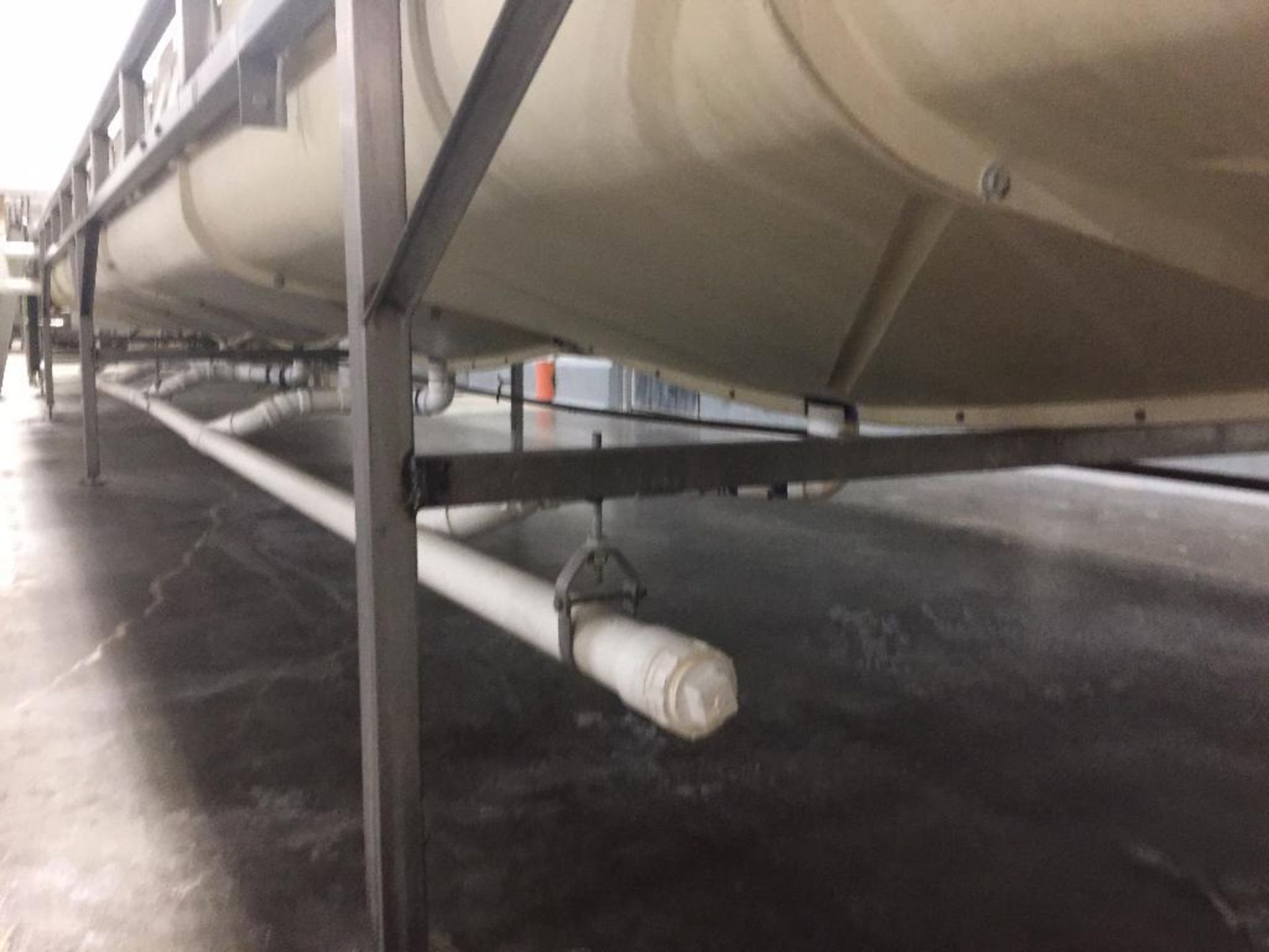 SS cooling tunnel, 116 ft. long x 48 in. wide white belt, (3) cooling sections (no compressor), 332 - Image 12 of 19