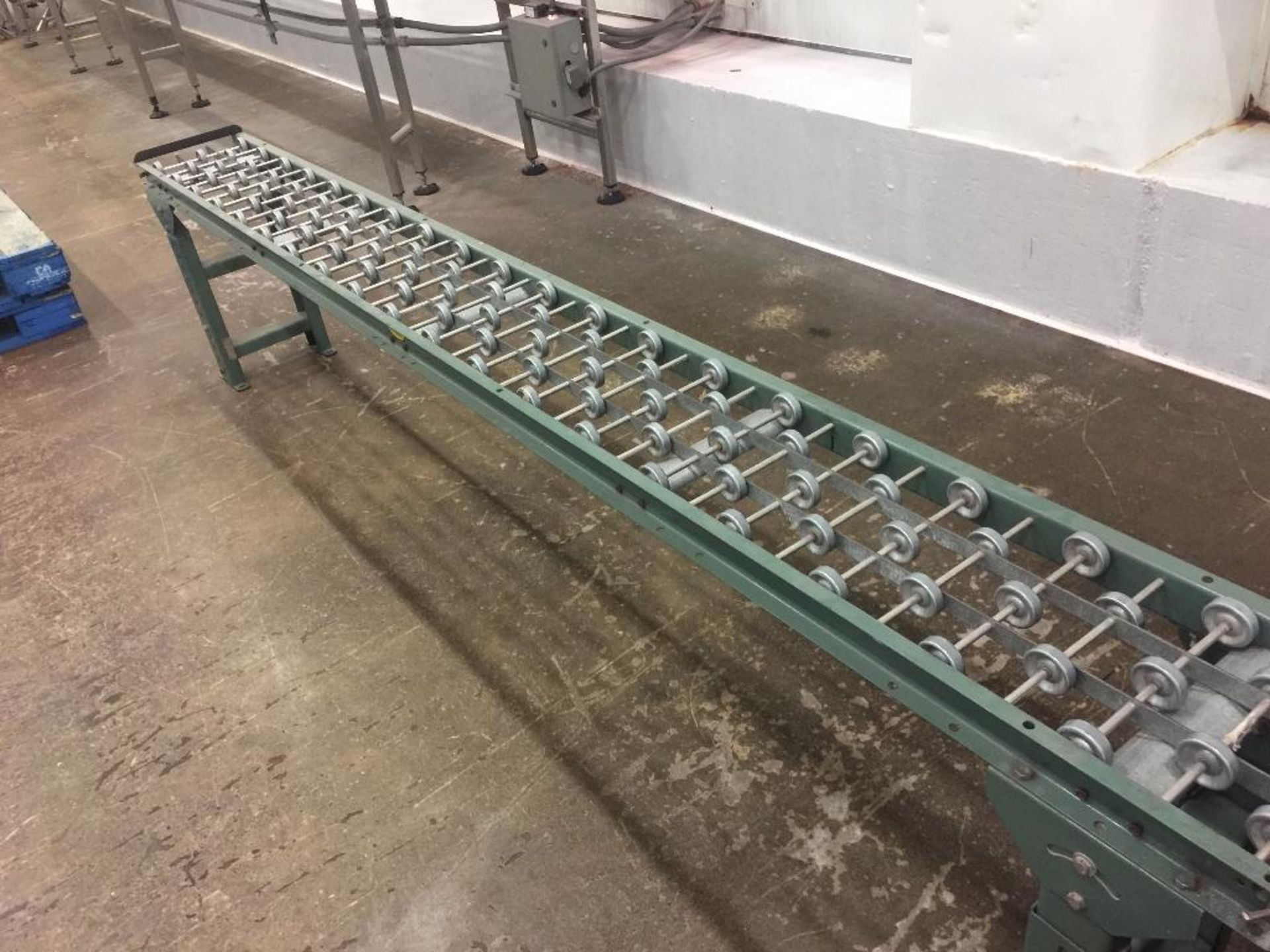 Mild steel gravity skate conveyor, 120 in. x 10 in. - ** Located in Medina, New York ** Rigging Fee: