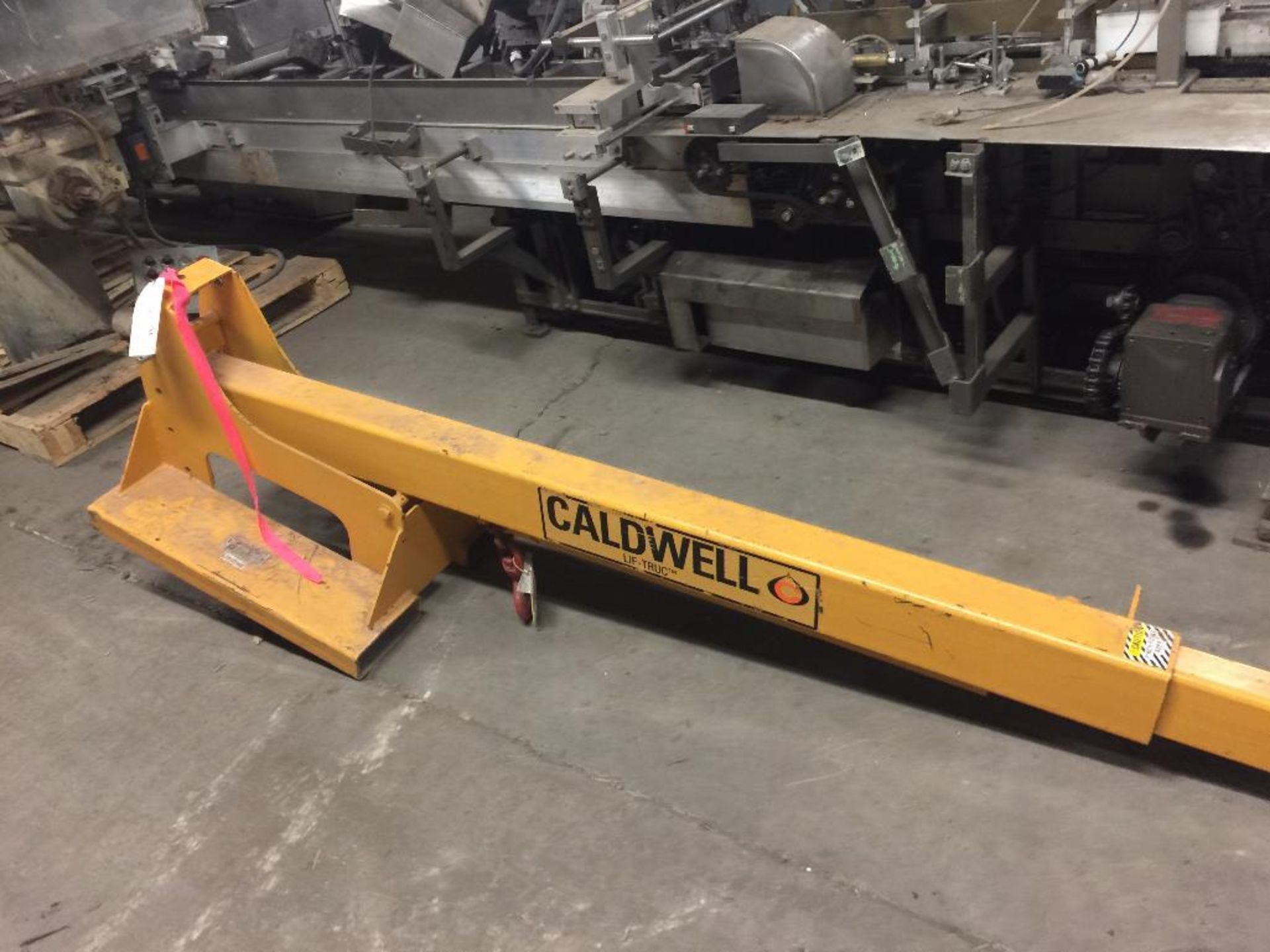 Caldwell fork lift boom attachment. - ** Located in Medina, New York ** Rigging Fee: $25