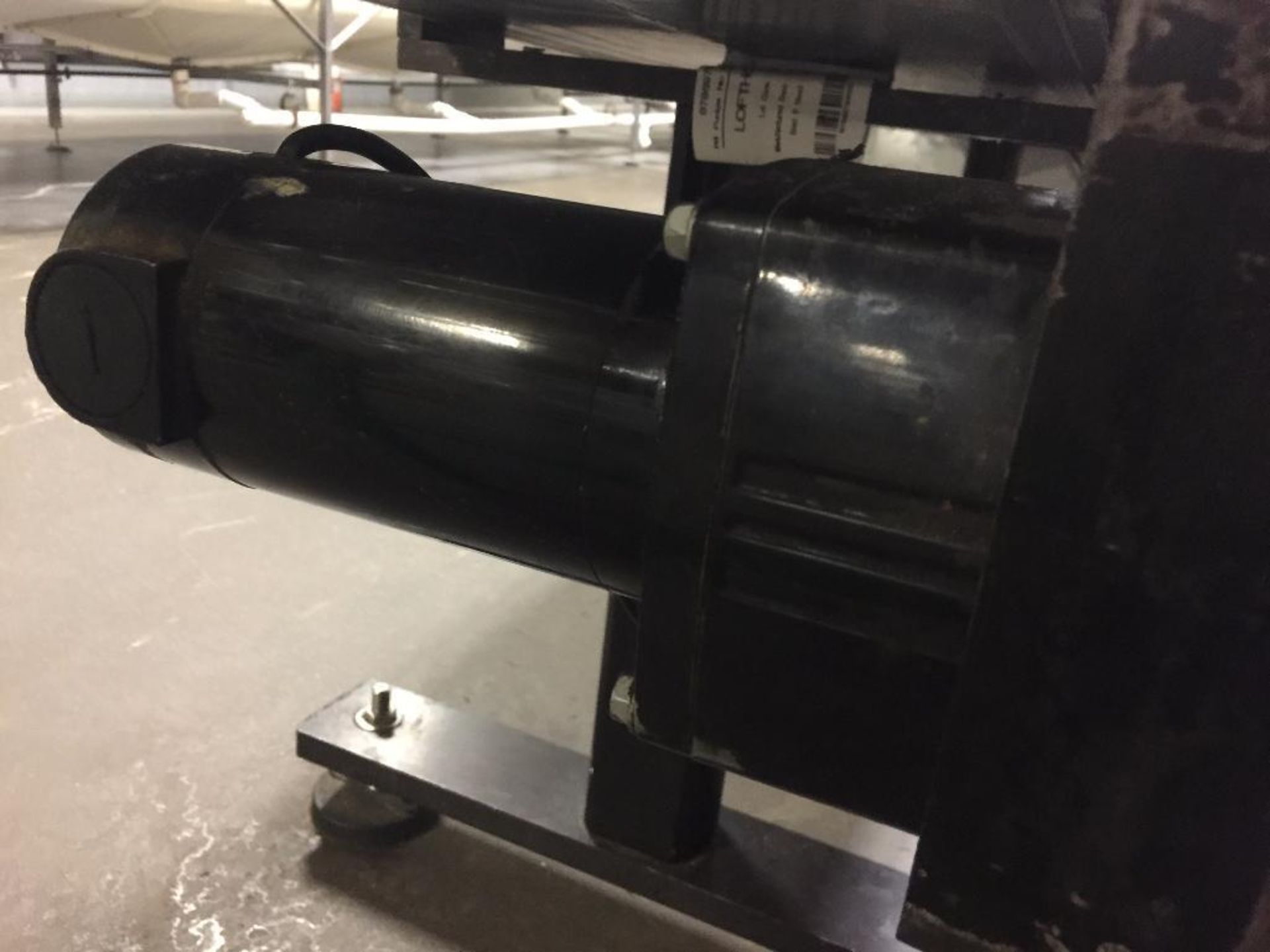 Conveyor, 96 in. x 16 in. x 27 in. tall, black rubber belt, motor and drive. - ** Located in South B - Bild 3 aus 5
