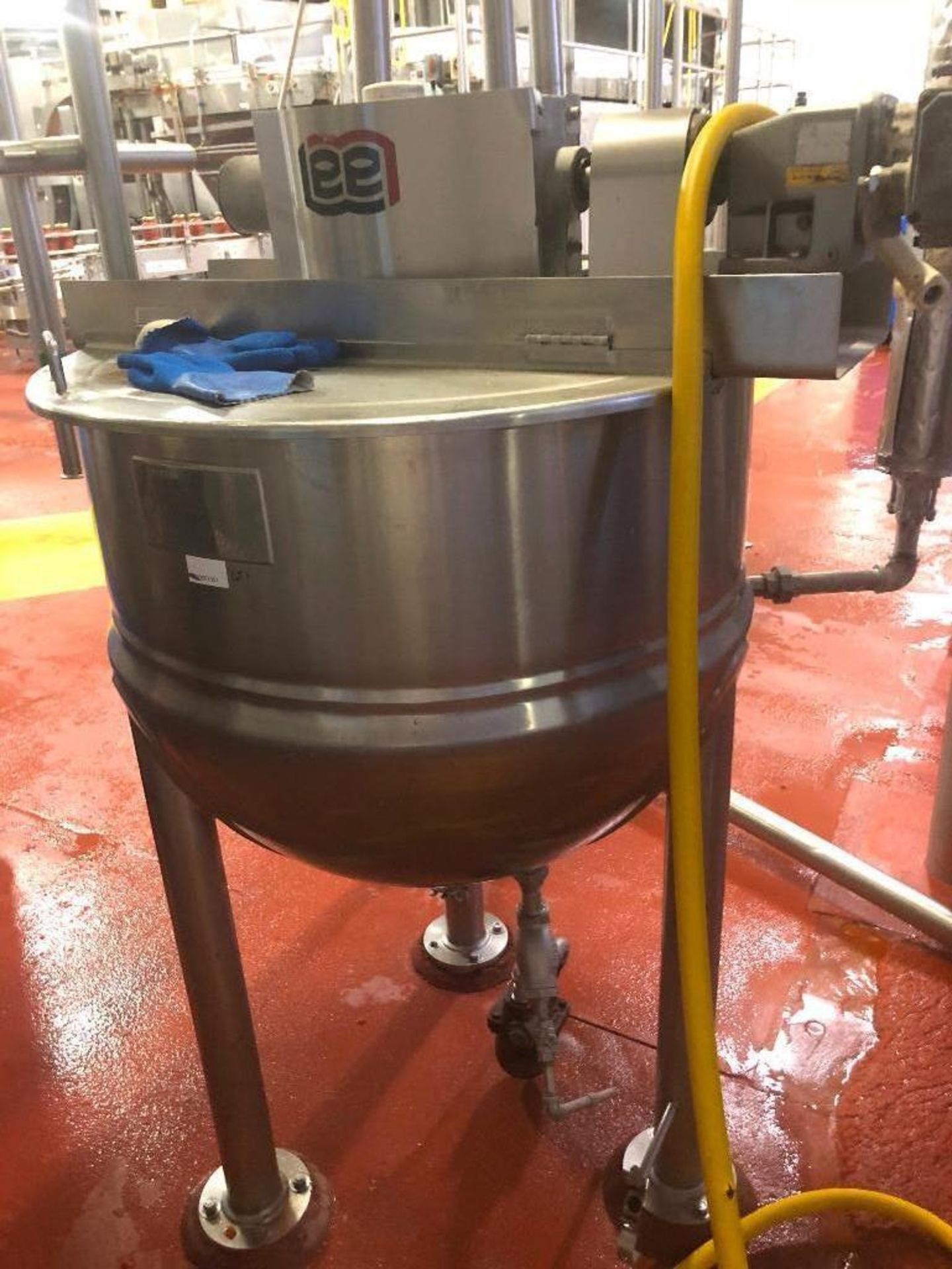 2009 Lee Industries stainless steel jacketed kettle, model 100D9M, s/n 61350-1, national board numbe