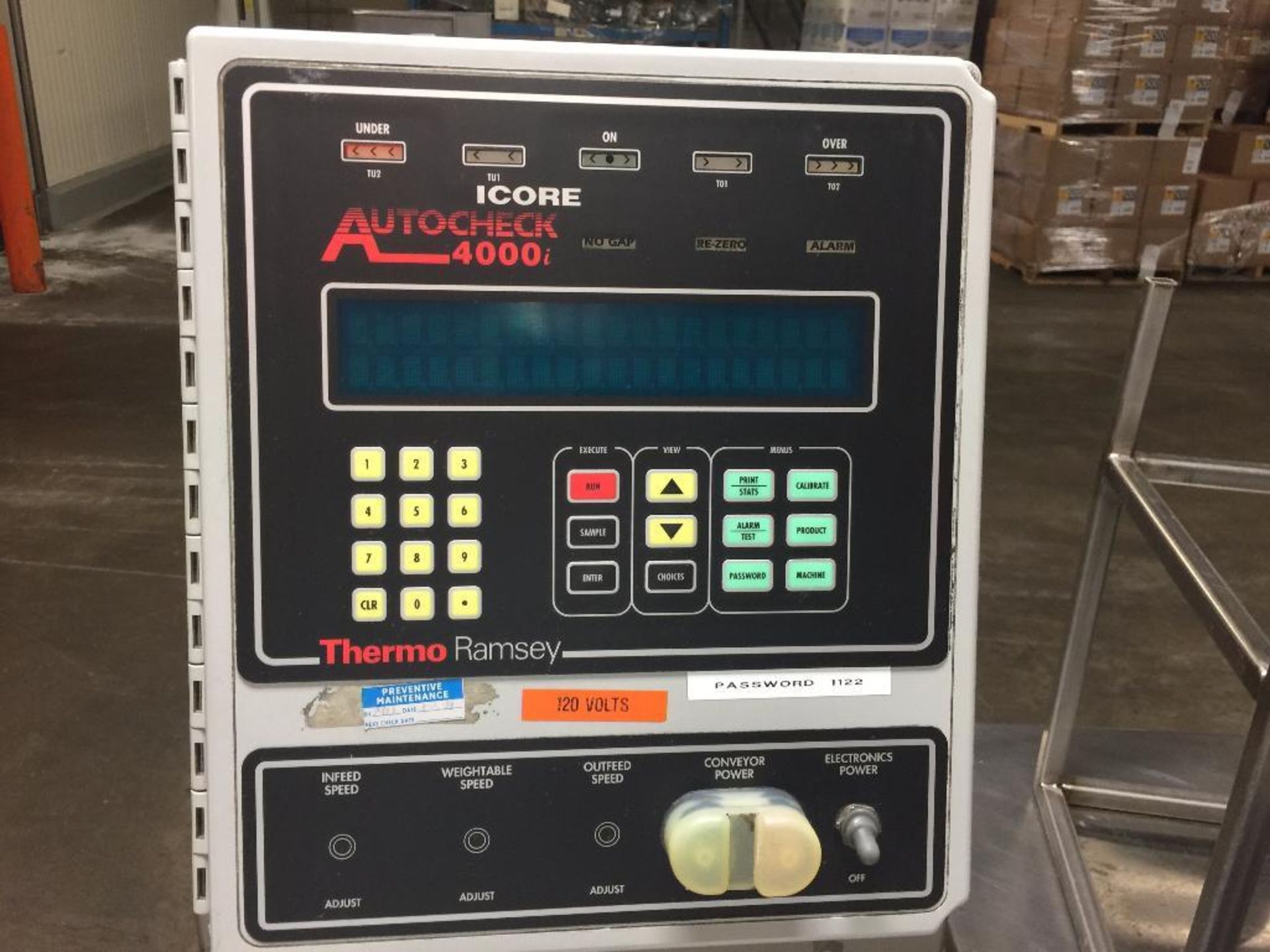 Ramsey Icore high speed checkweigher, model AutoCheck 4000, 9 in. belt motor and drive. - ** Located - Image 3 of 6