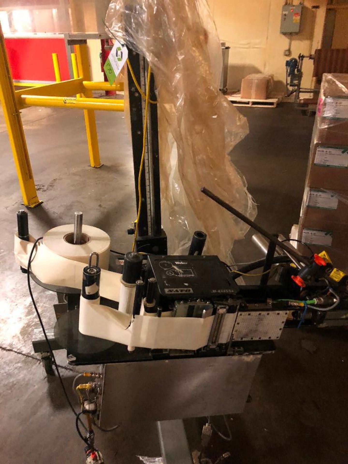 Pressure sensitive labeler on stand - ** Located in South Beloit, Illinois ** Rigging Fee: $150 - Image 5 of 7