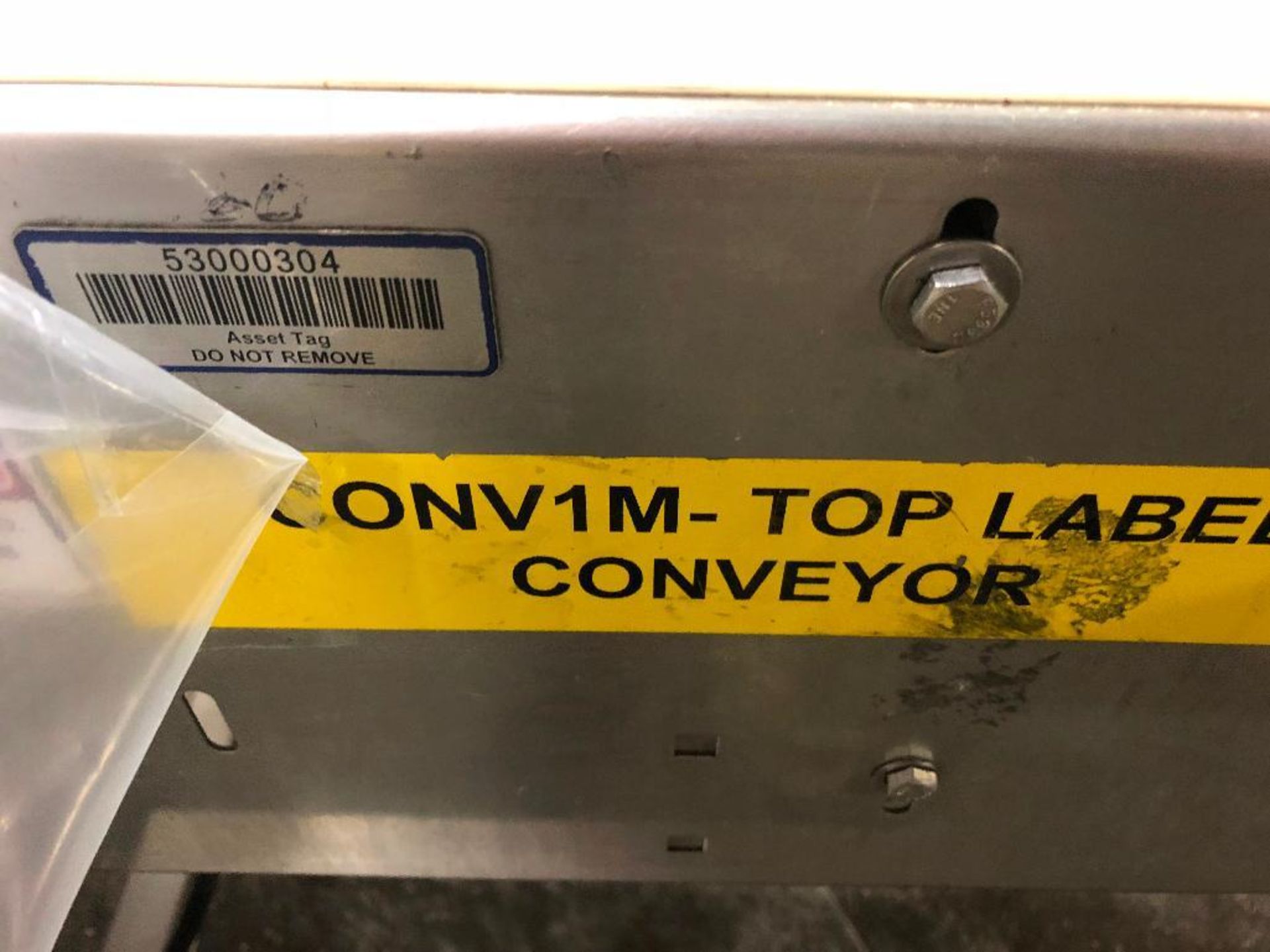 SS conveyor, 93 in. x 16 1/2 in. and 3 belts, motors and drives. - ** Located in South Beloit, Illin - Image 16 of 17
