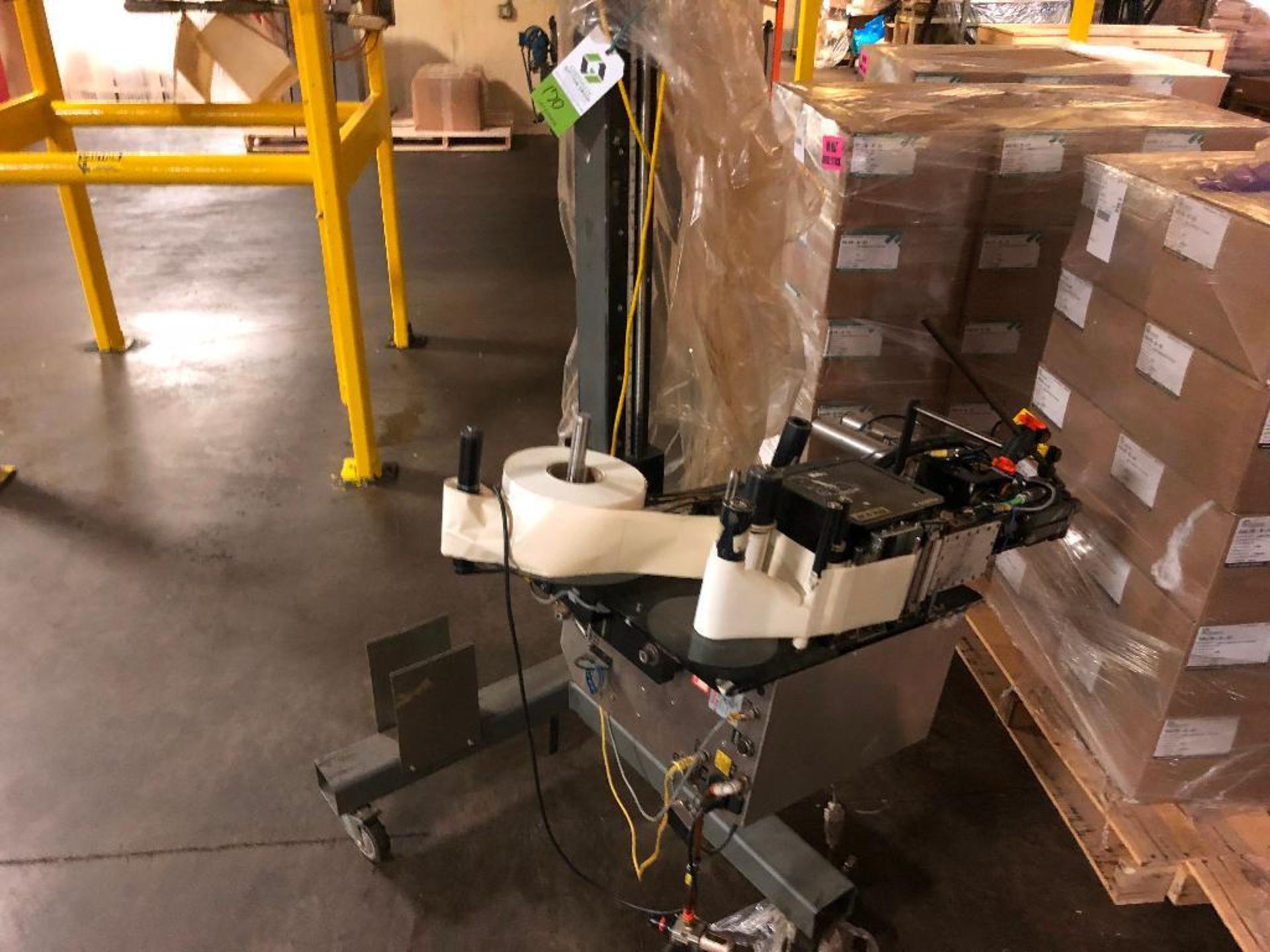Pressure sensitive labeler on stand - ** Located in South Beloit, Illinois ** Rigging Fee: $150