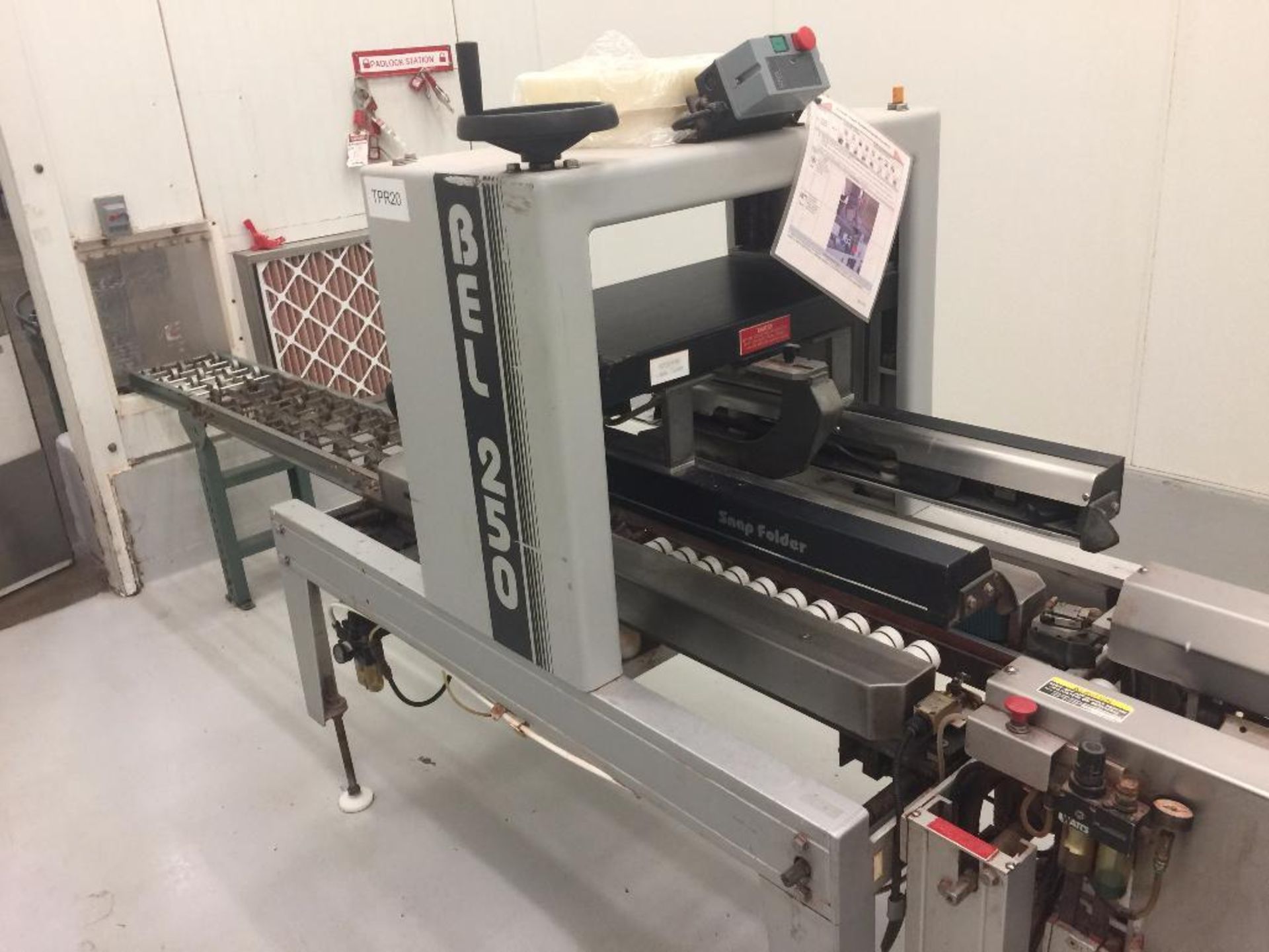 Bel 250 semi automatic case sealer, top and bottom tape heads. (TRP20), Belcor case former, model 50 - Bild 2 aus 7