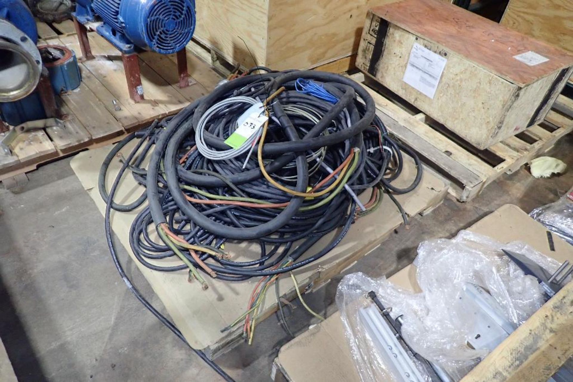 Pallet of assorted used wire {Located in North East, PA}