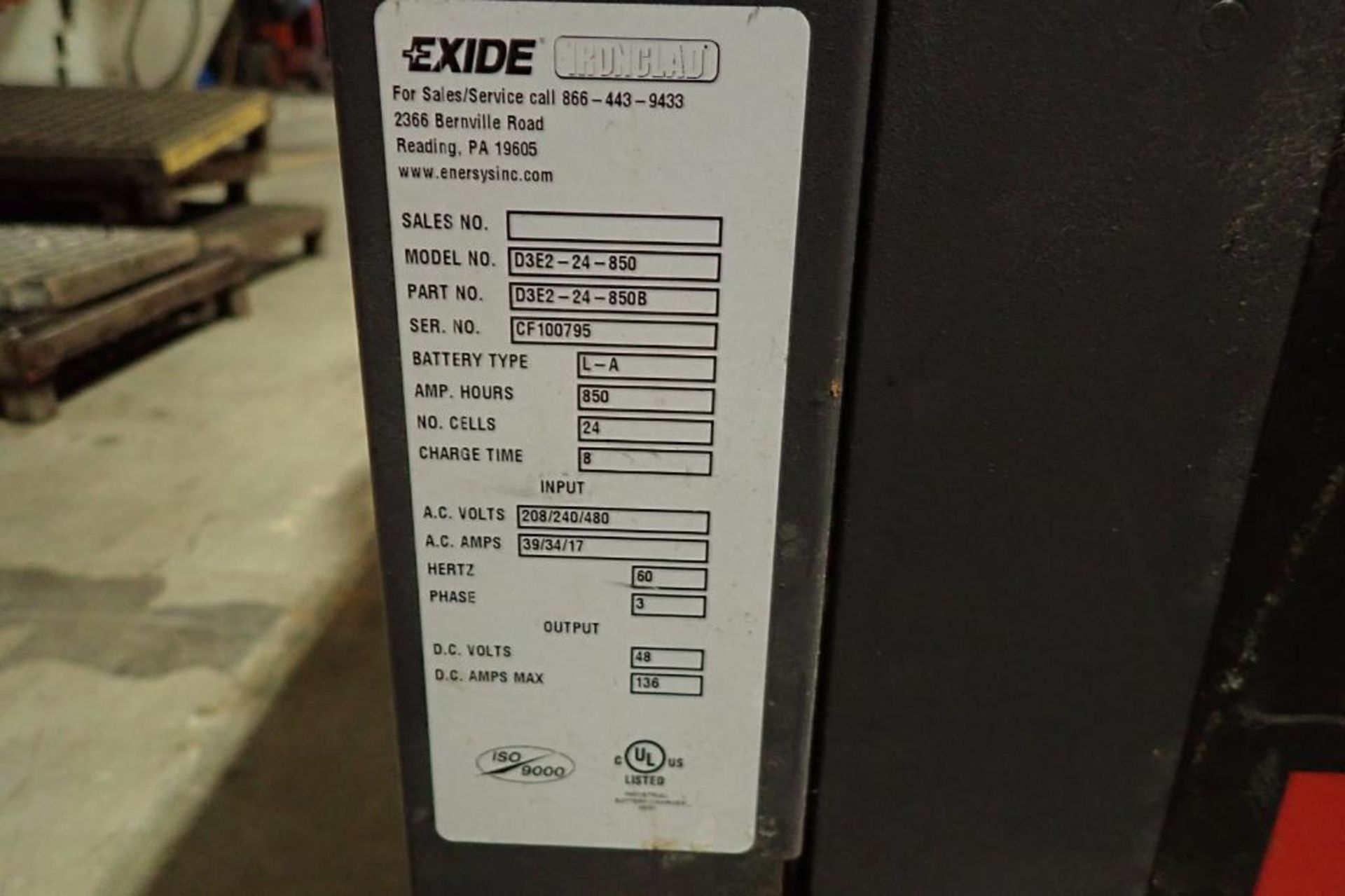 Exide 48V battery charger {Located in Plymouth, IN} - Bild 3 aus 5