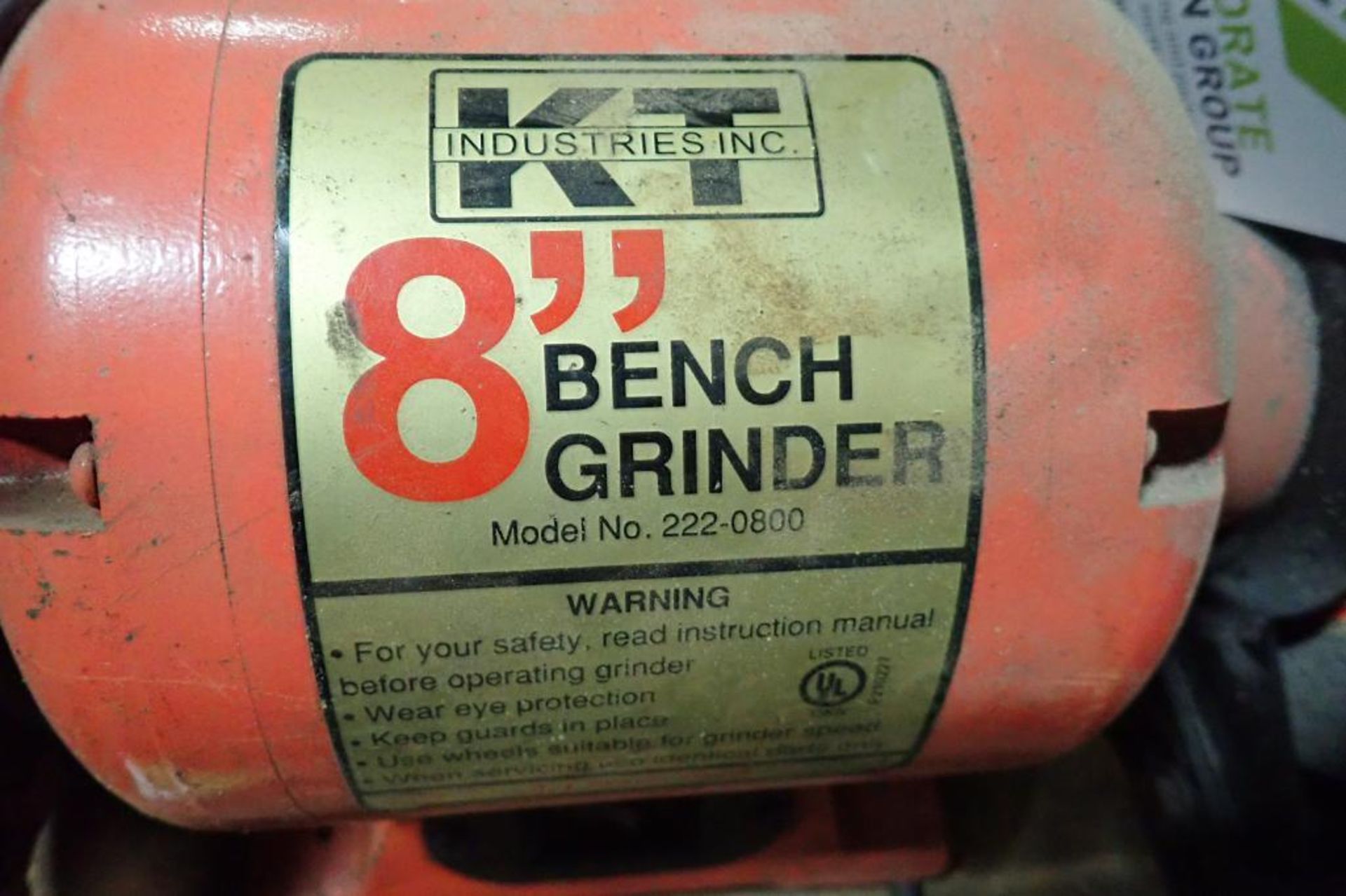 KT Industries 8 in. bench grinder {Located in Plymouth, IN} - Image 3 of 3