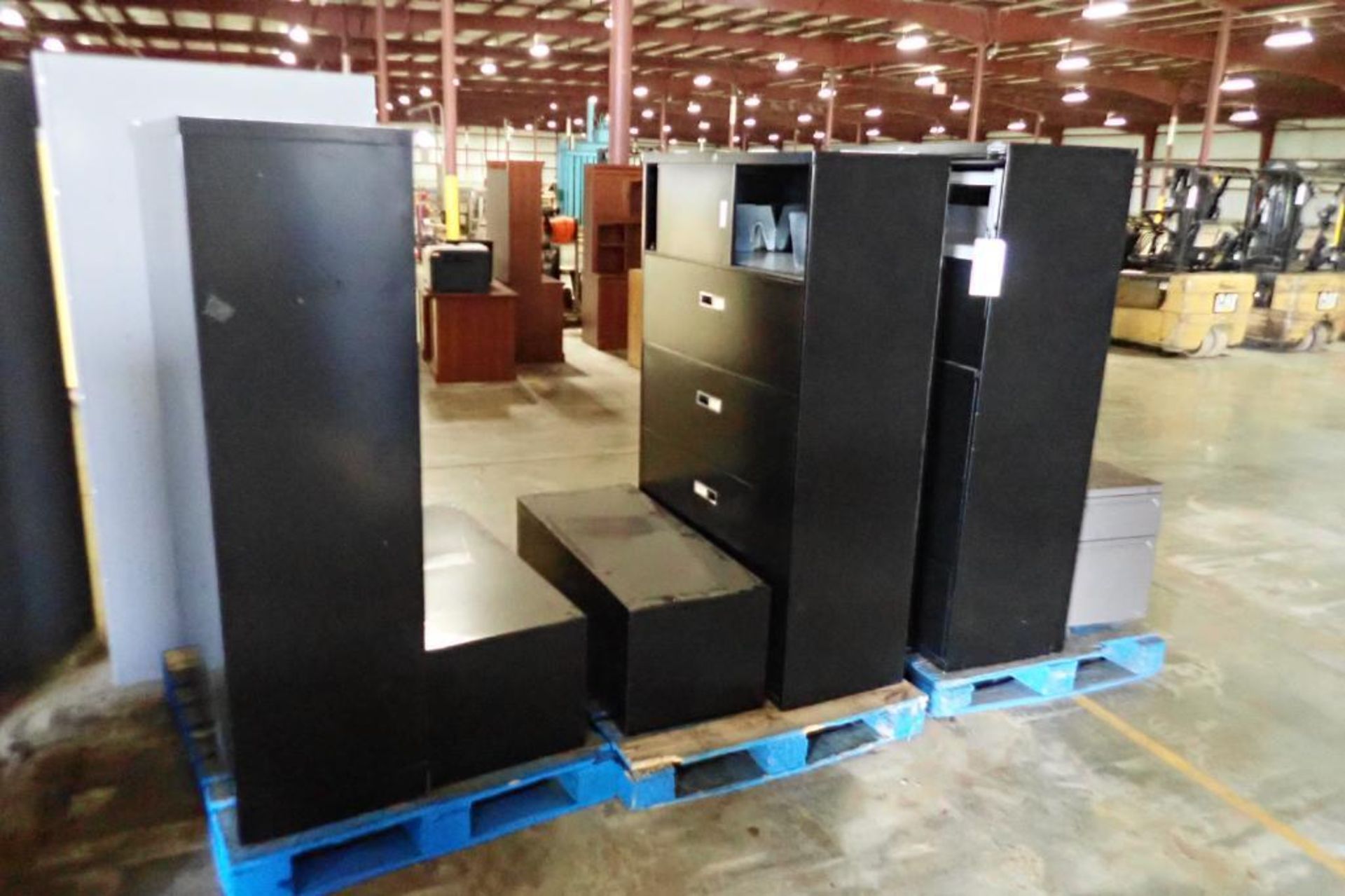 (3) Black horizontal file cabinets {Located in Plymouth, IN}