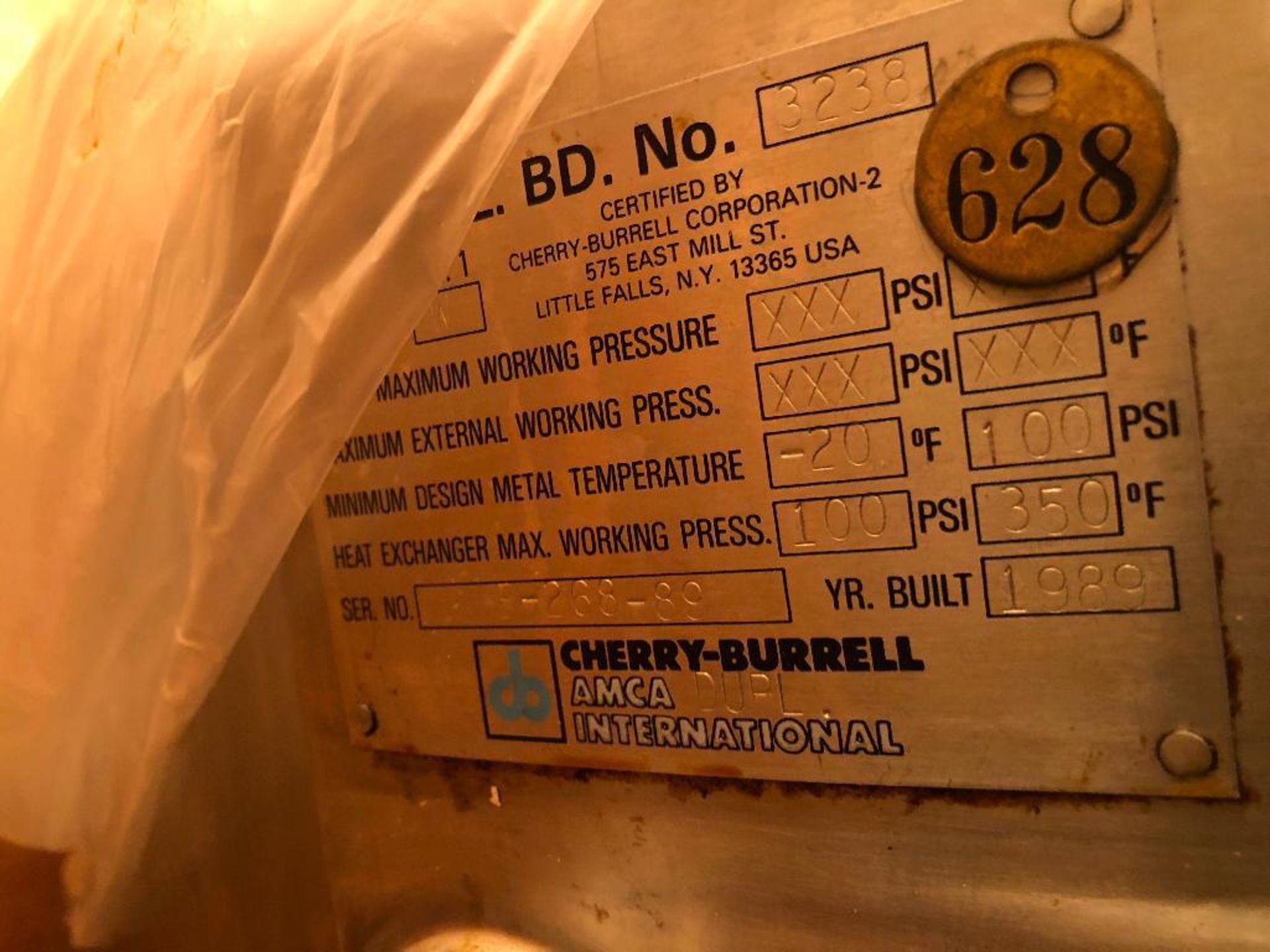 1989 Cherry Burrell SS jacketed heated tank {Located in Womelsdorf, PA} - Image 17 of 18