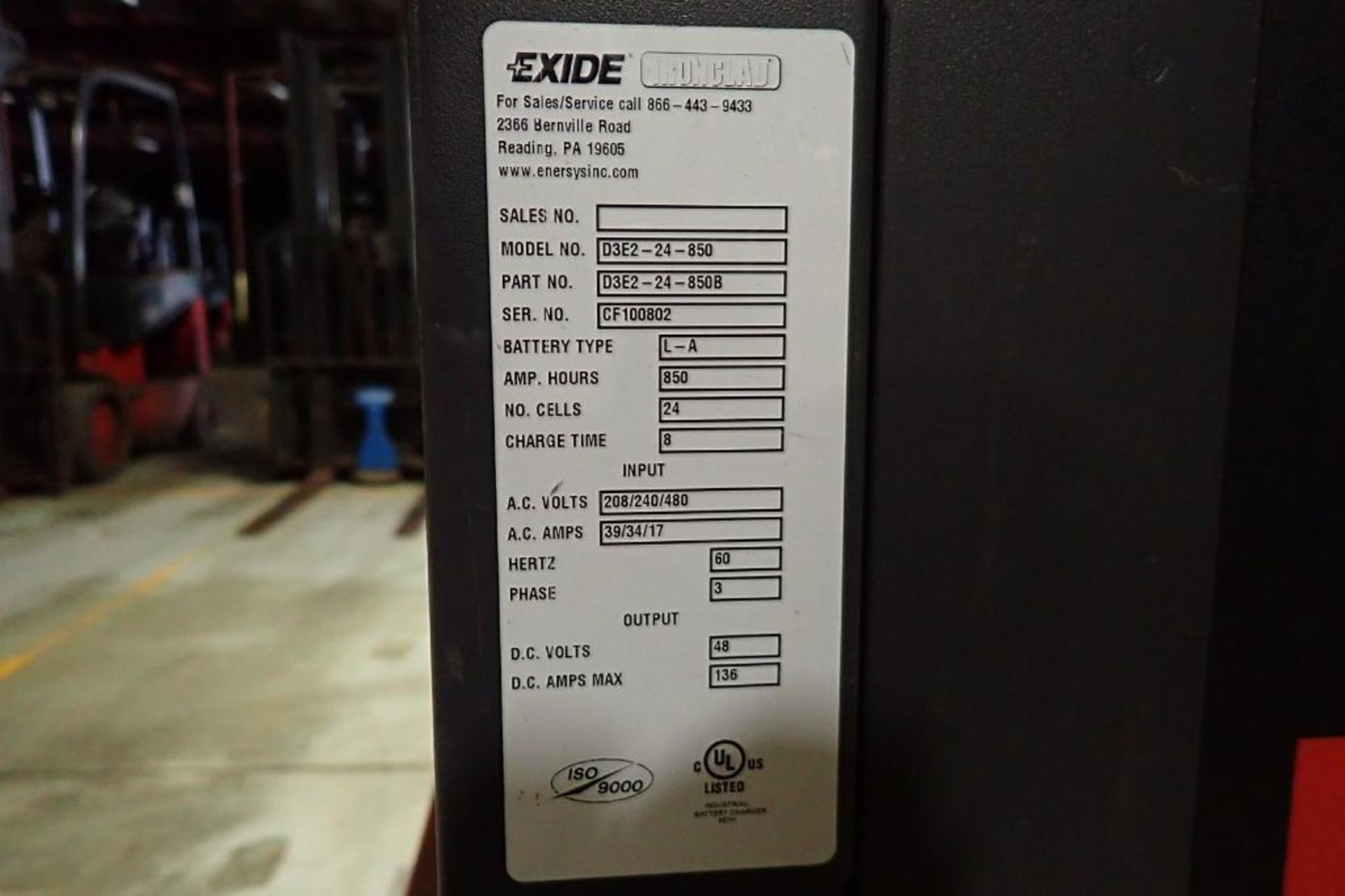 Exide 48V battery charger {Located in Plymouth, IN} - Image 3 of 5