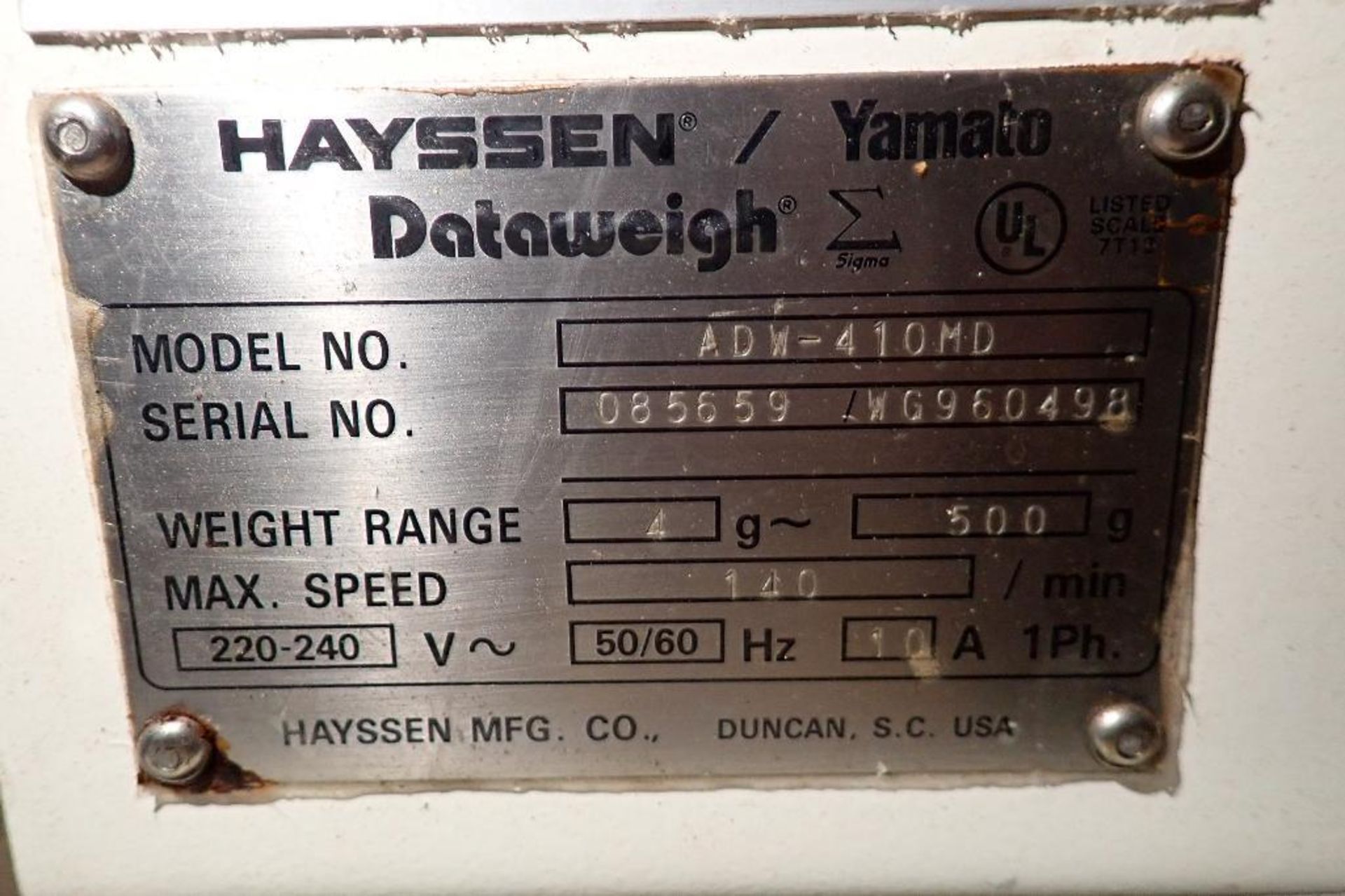 Hayssen Yamata data weigh 10 bucket scale {Located in Lancaster, PA} - Image 6 of 13