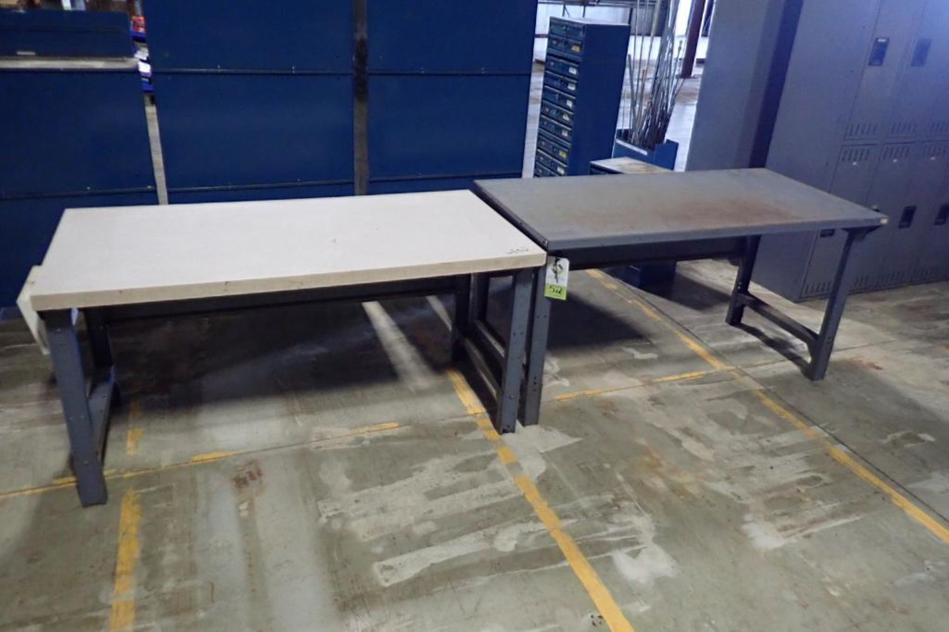 (2) Mild steel tables {Located in Plymouth, IN}
