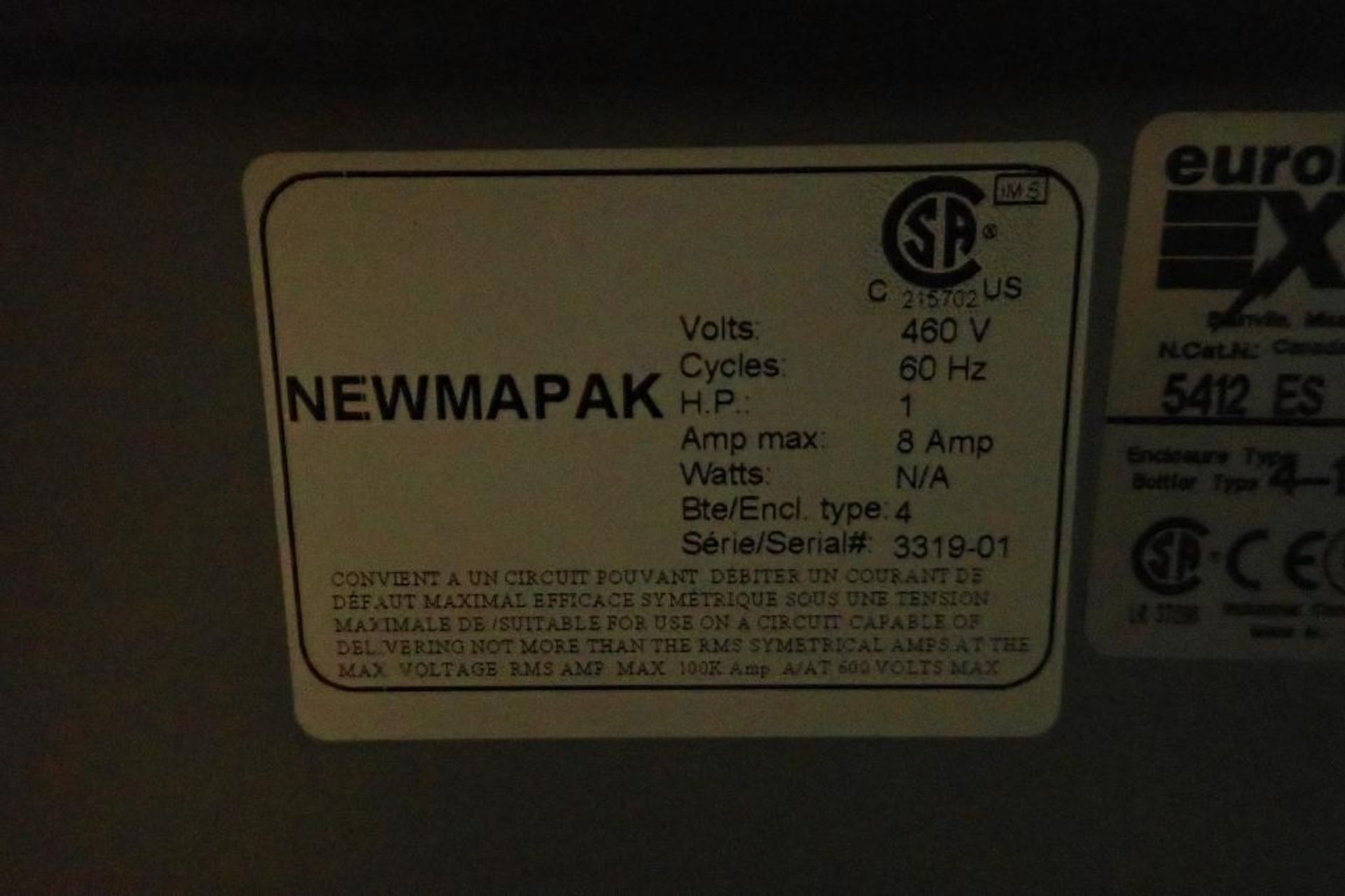 Newmapak bottle pusher {Located in North East, PA} - Bild 9 aus 10