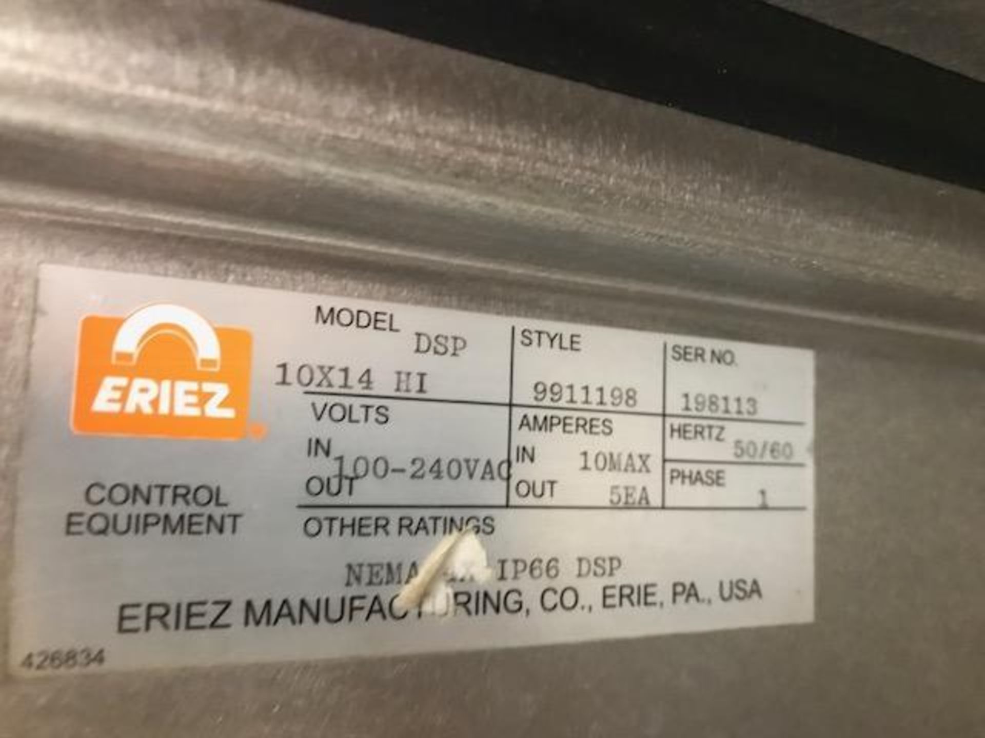 Eriez metal detector {Located in Lodi, CA} - Image 4 of 4