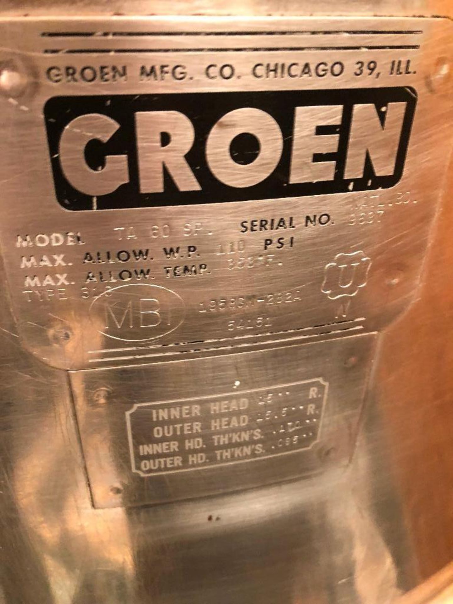 Groen 316 SS steam jacket kettle {Located in Womelsdorf, PA} - Bild 5 aus 11