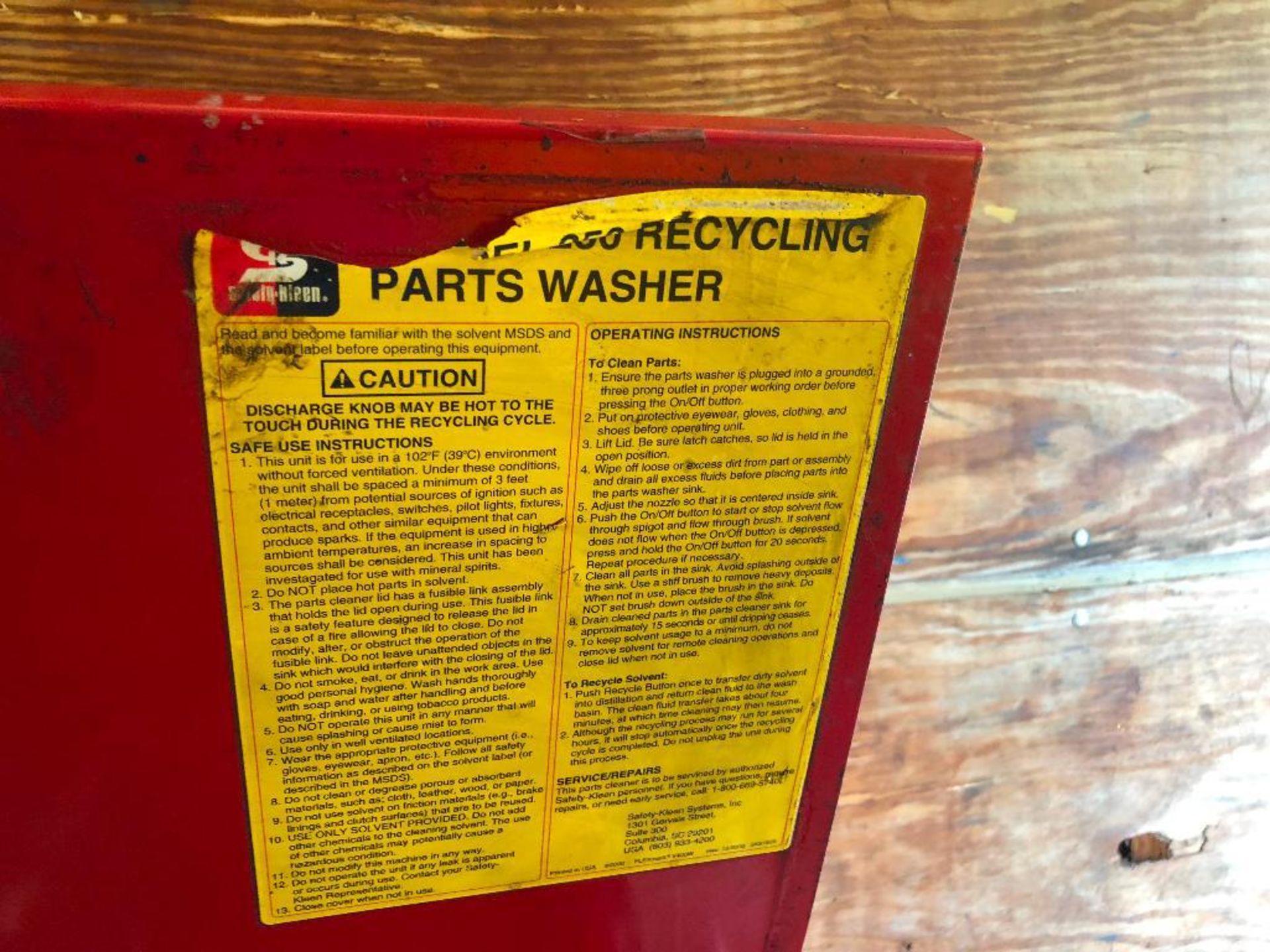 Safety-Kleen parts washer {Located in Womelsdorf, PA} - Image 3 of 6