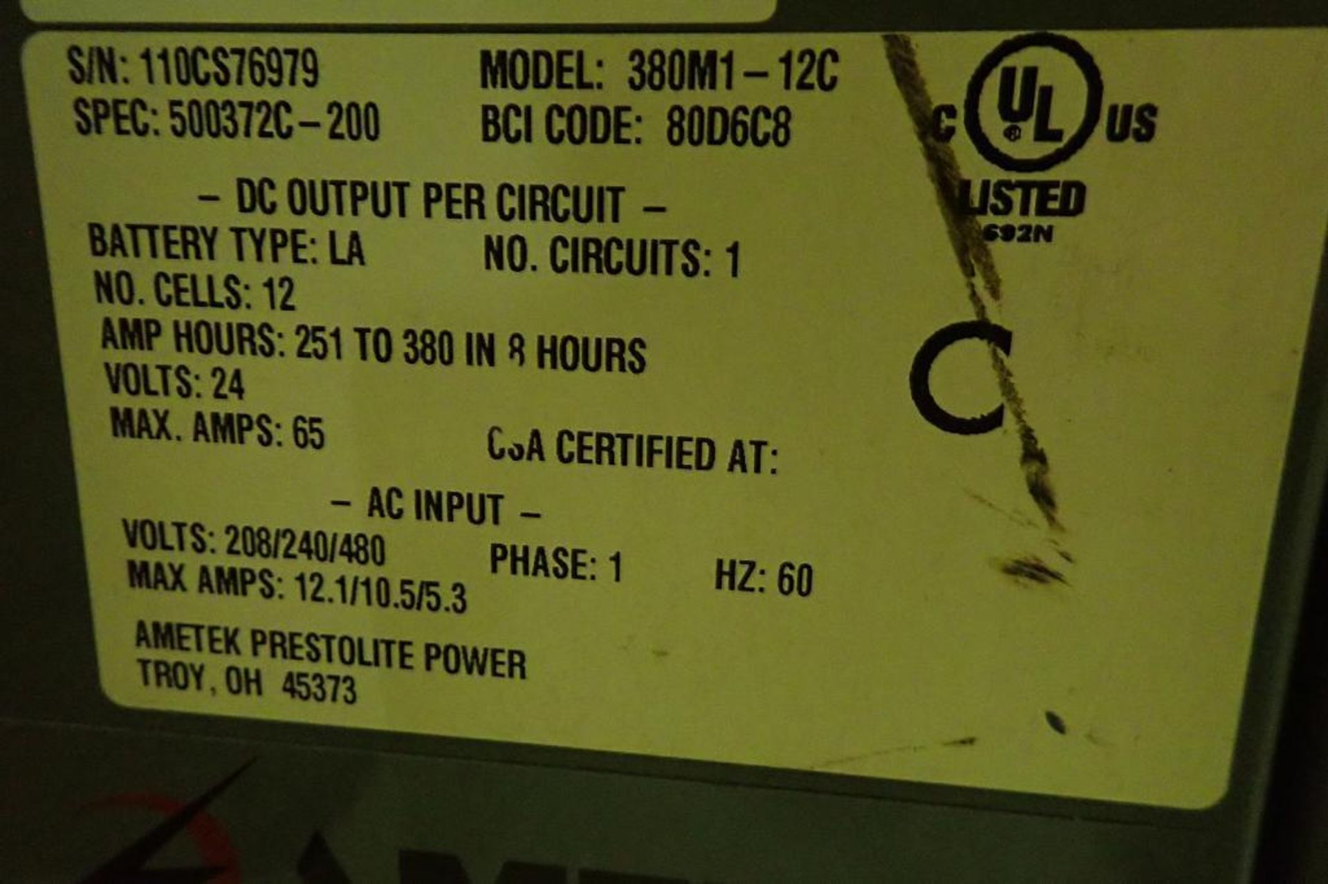 Battery-mate AC1000 24 volt battery charger {Located in Lancaster, PA} - Image 4 of 4