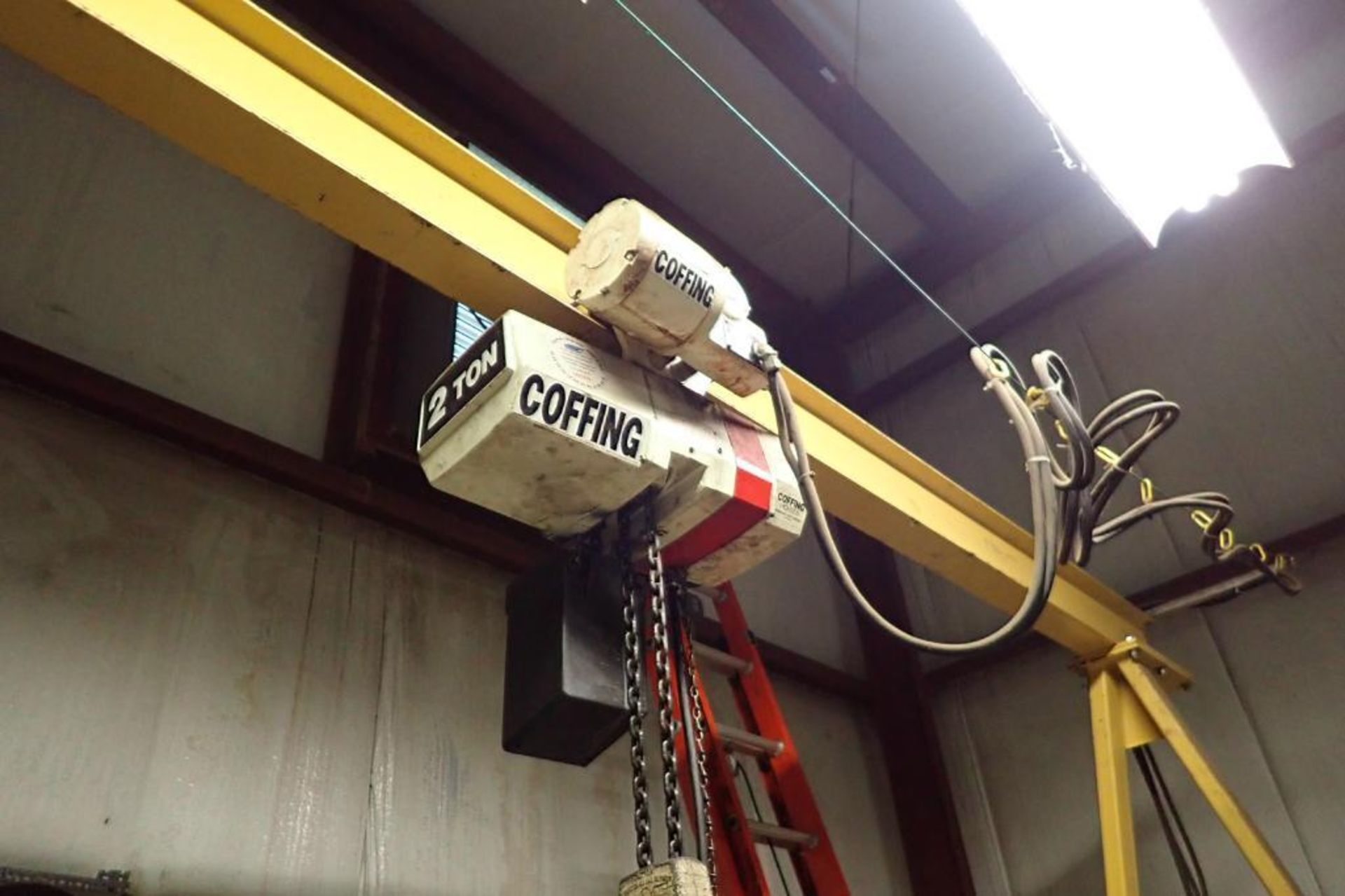 A-frame hoist on power trolley {Located in Plymouth, IN} - Image 5 of 9