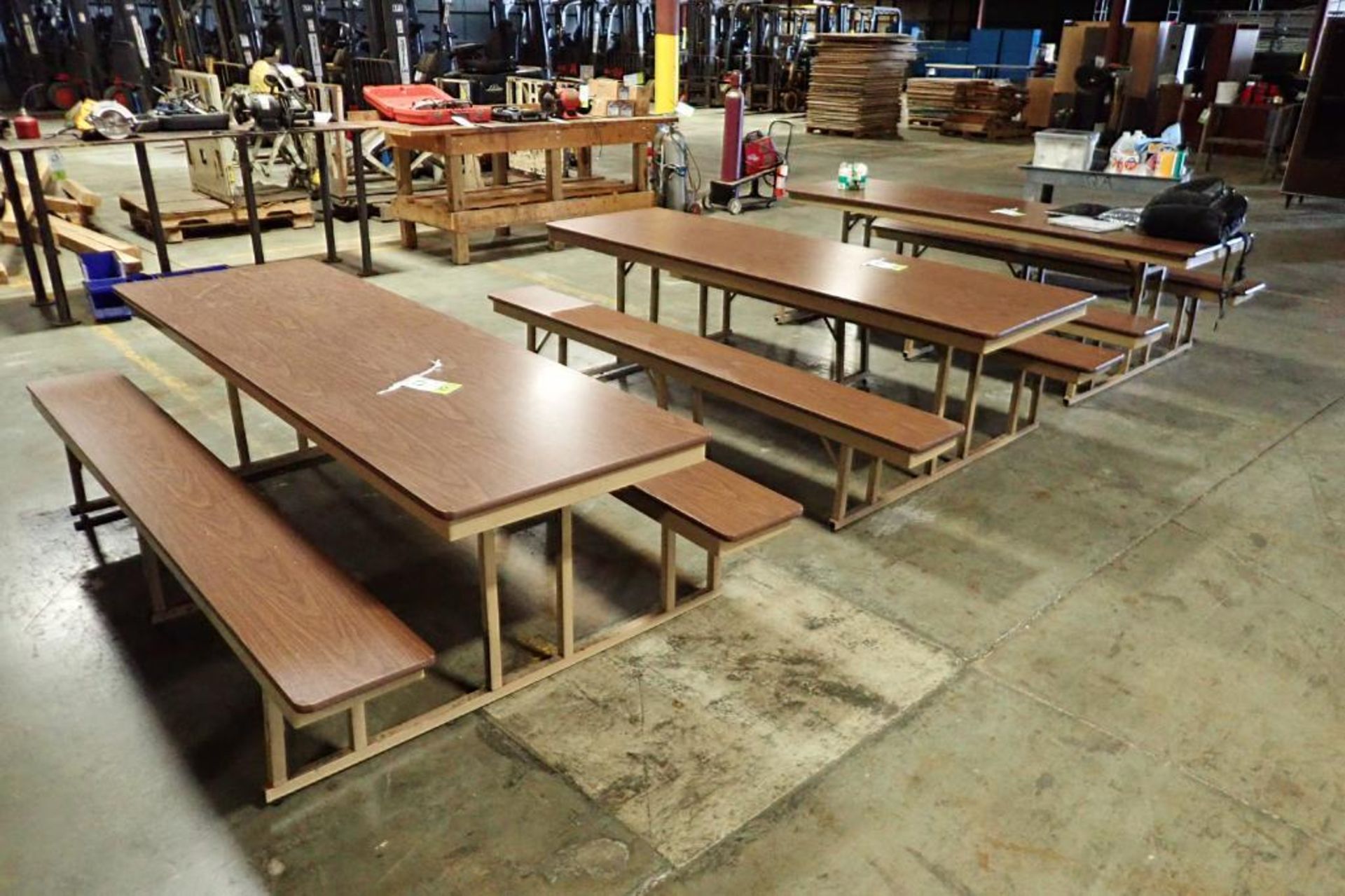 (3) Lunch tables w/ bench seating {Located in Plymouth, IN}