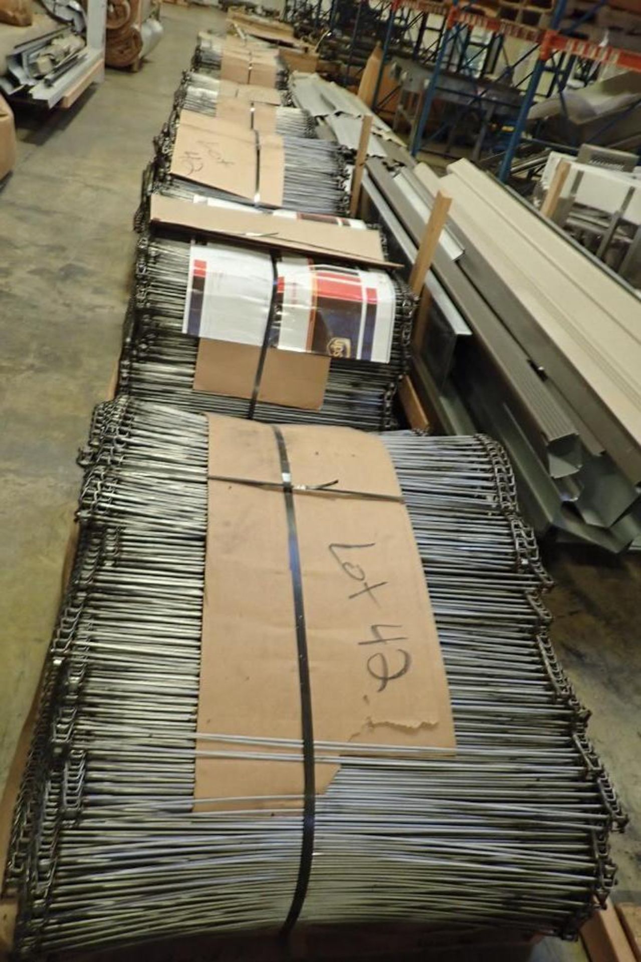 (9) skids of SS rod conveyor {Located in Indianapolis, IN}