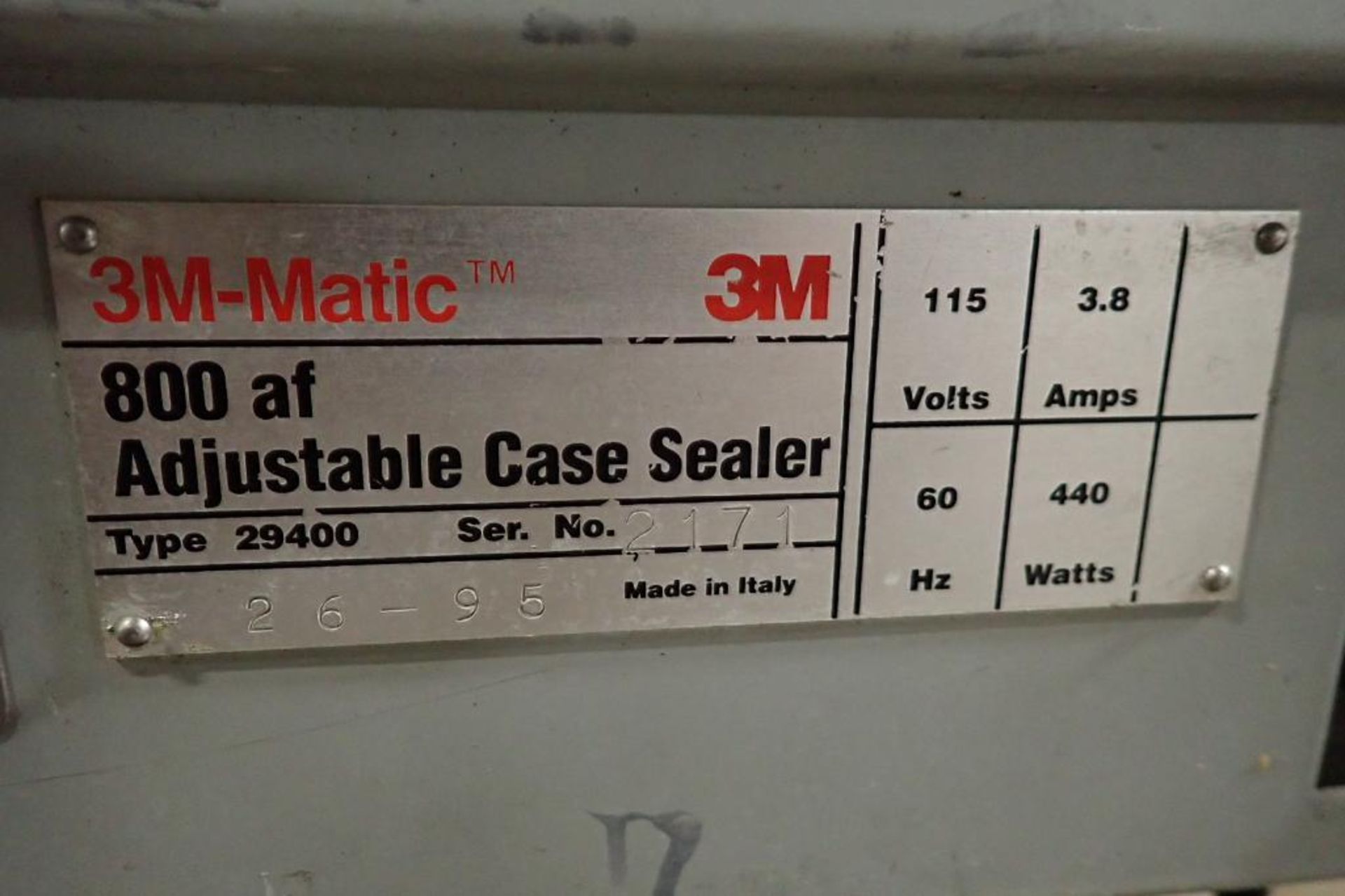 1995 3M Matic 800af adjustable case sealer {Located in Indianapolis, IN} - Bild 5 aus 6