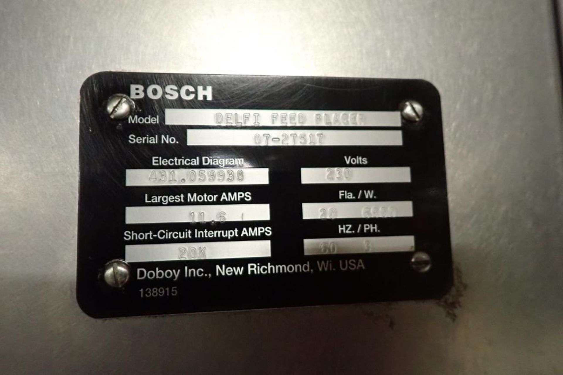 Bosch Doboy delfi feed placer {Located in Indianapolis, IN} - Bild 14 aus 20