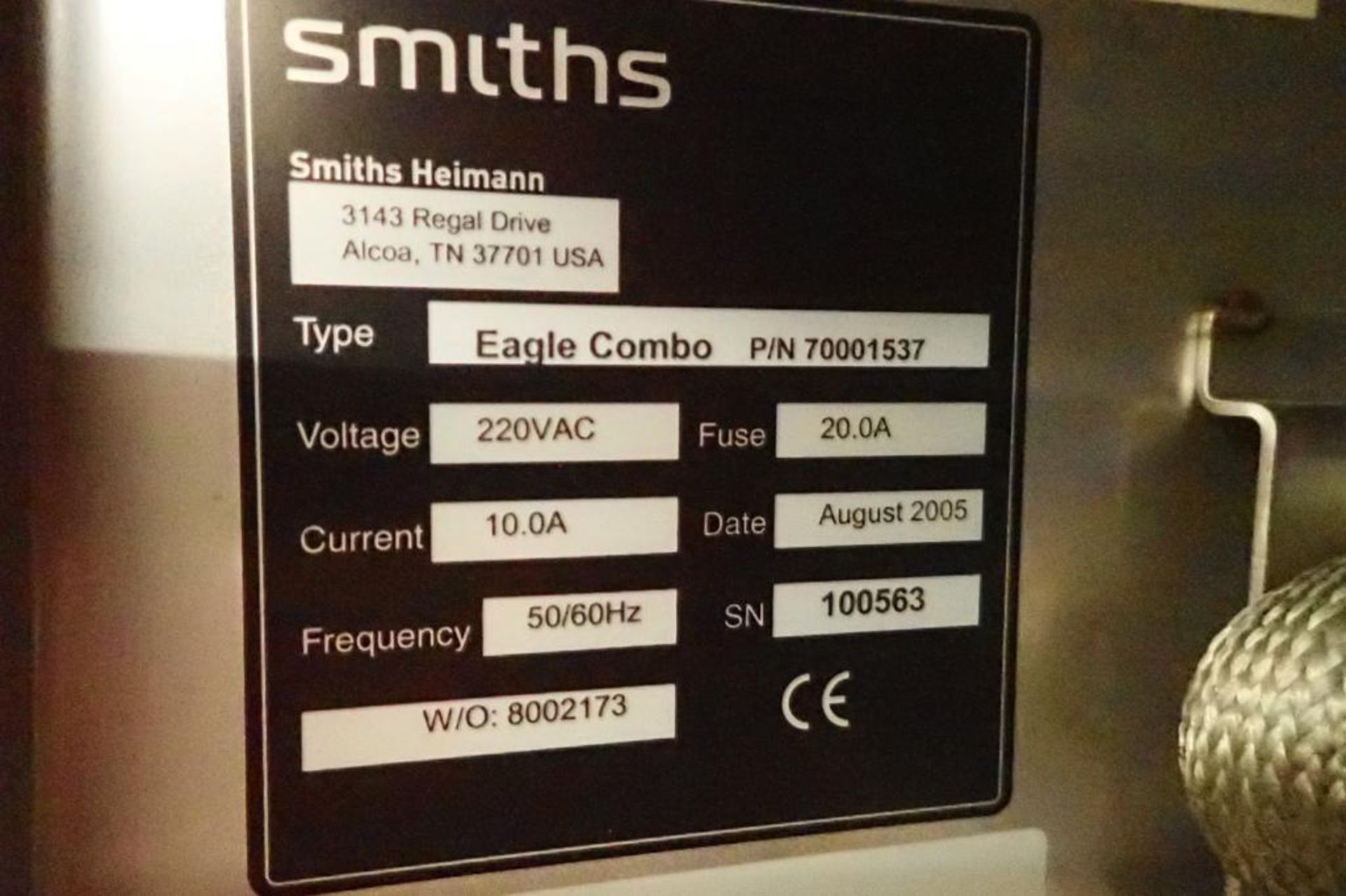2005 Smiths eagle combo x-ray machine {Located in Indianapolis, IN} - Image 9 of 11