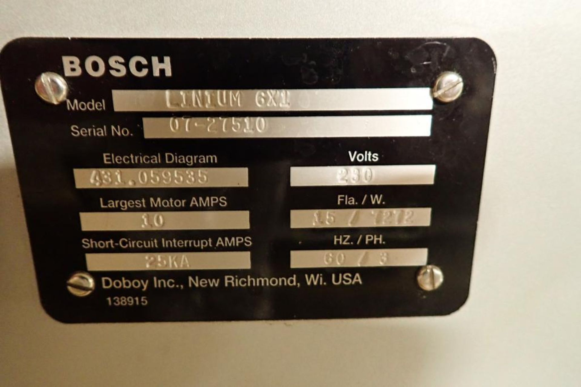 Bosch Doboy linium 611 horizonal form fill seal machine {Located in Indianapolis, IN} - Image 15 of 21