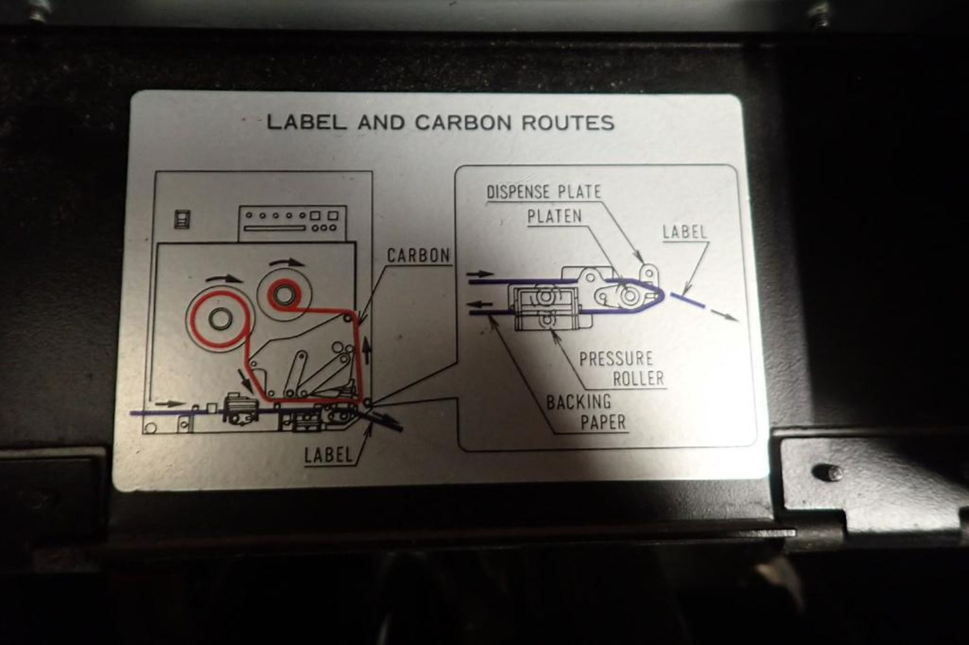 Sato printer/labeler M-8485Se with stand {Located in Indianapolis, IN} - Image 5 of 6