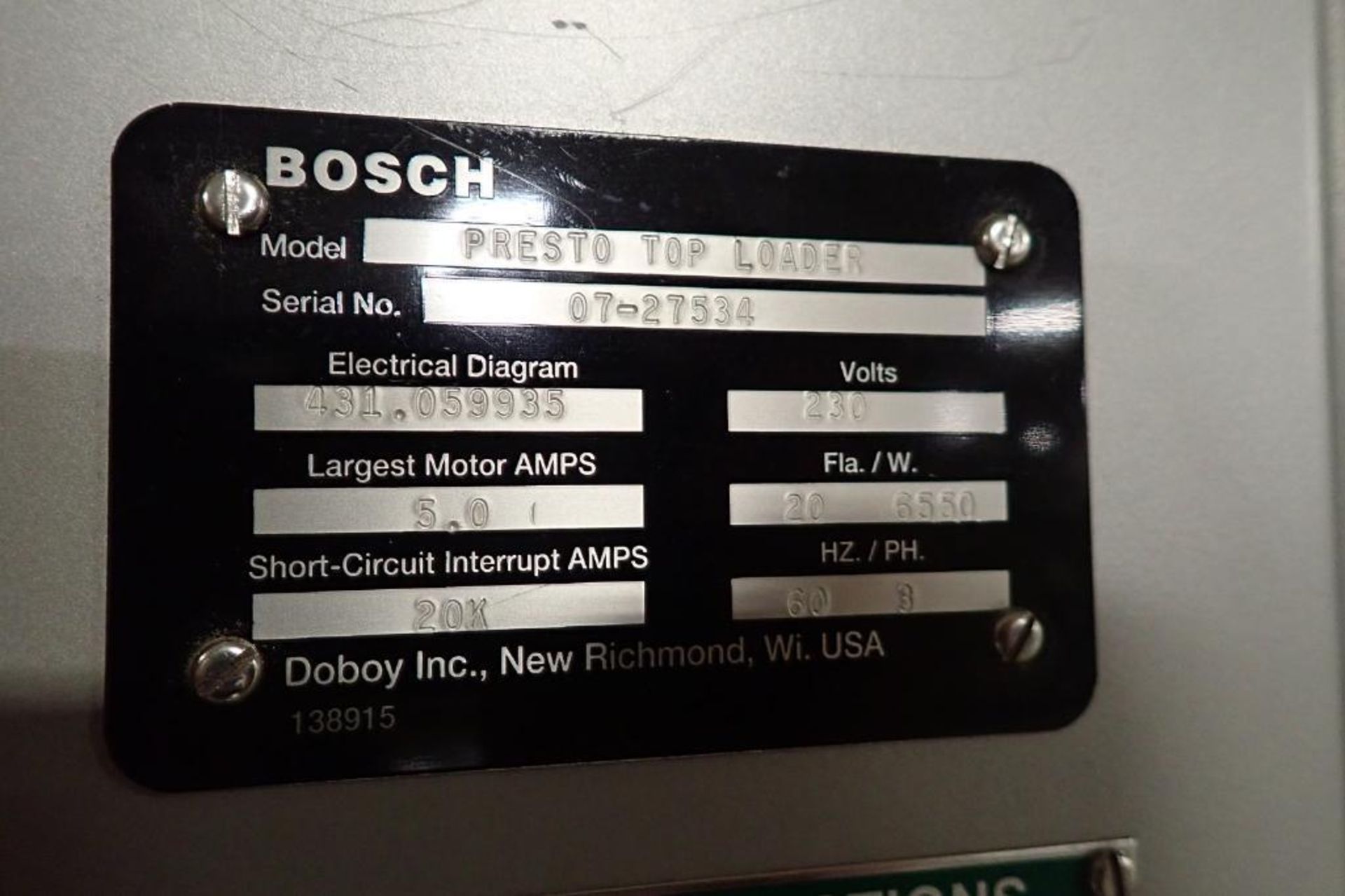 Bosch Doboy presto top loader {Located in Indianapolis, IN} - Bild 14 aus 19