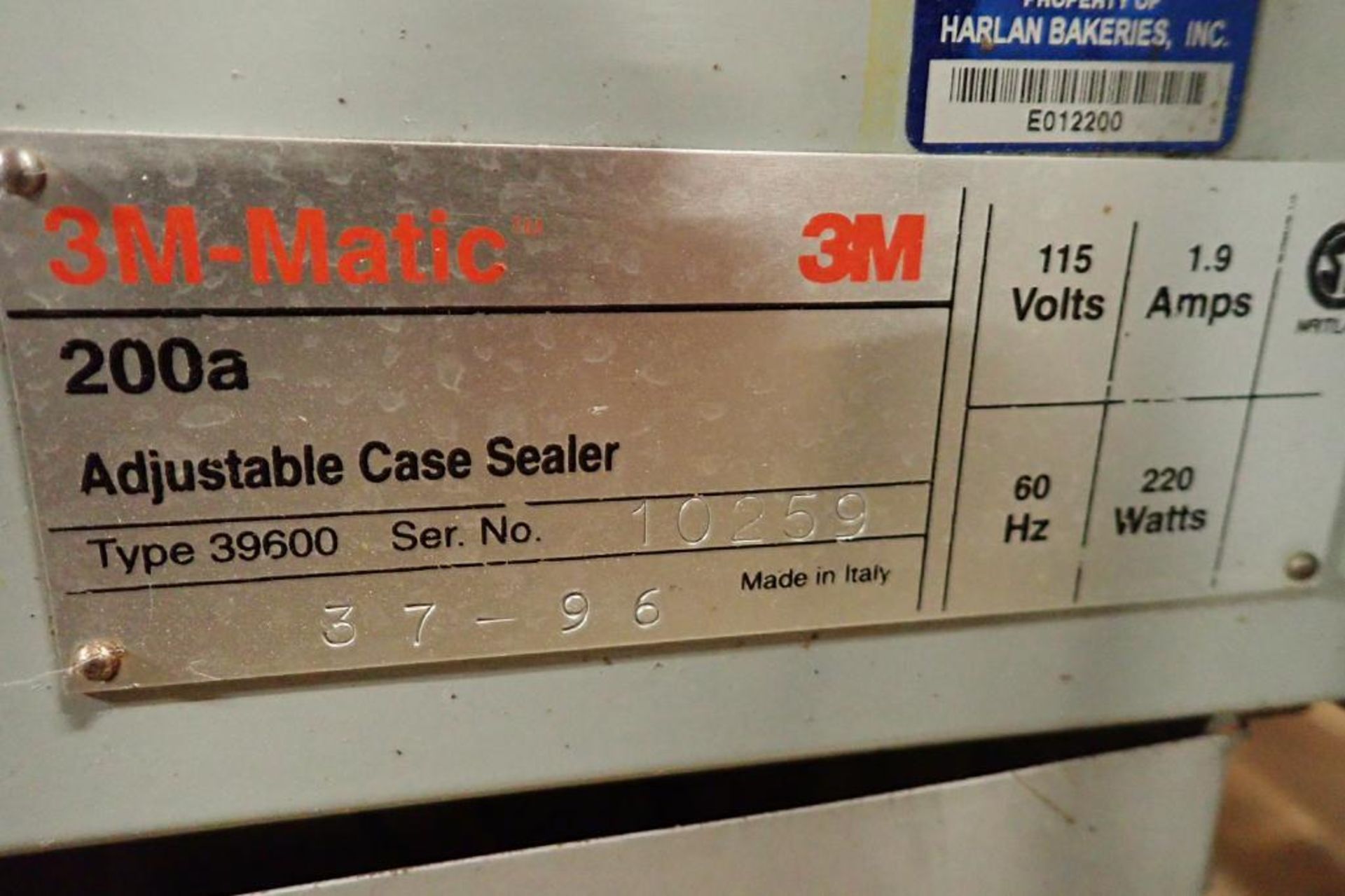 1996 3M Matic 200a adjustable case sealer {Located in Indianapolis, IN} - Image 5 of 6