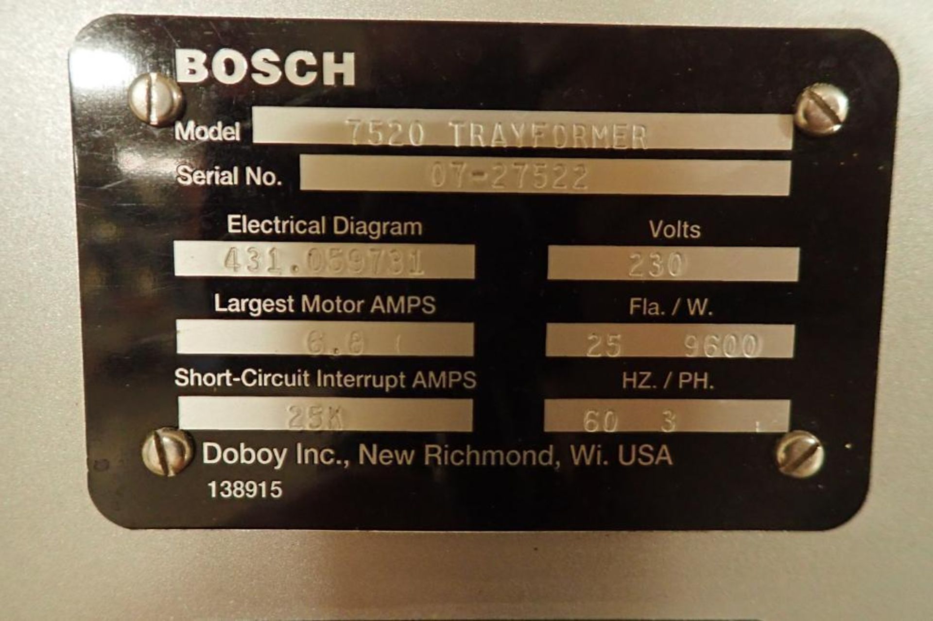 Bosch Doboy 7520 tray former {Located in Indianapolis, IN} - Bild 11 aus 27