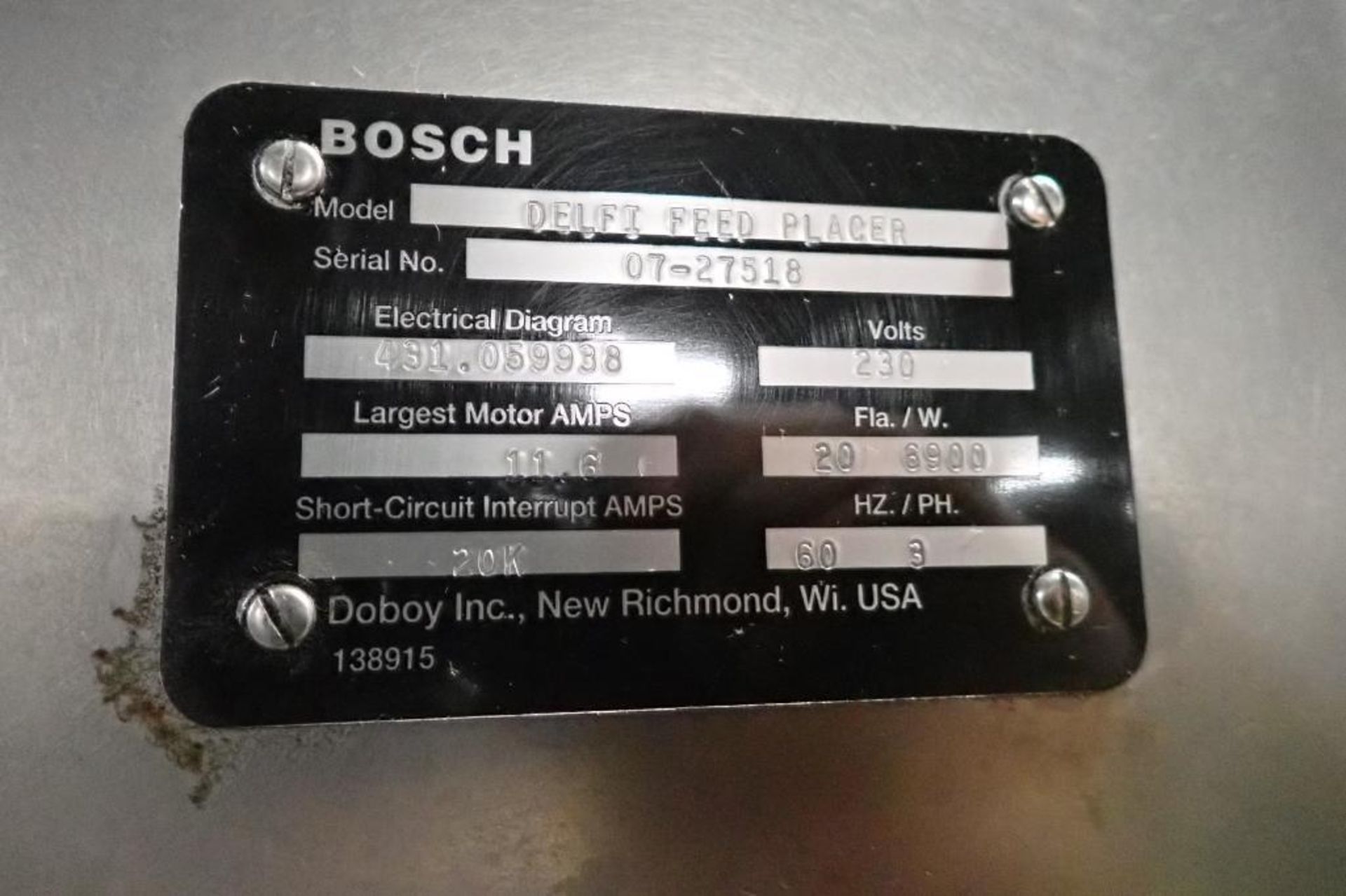 Bosch Doboy delfi feed placer {Located in Indianapolis, IN} - Image 17 of 23