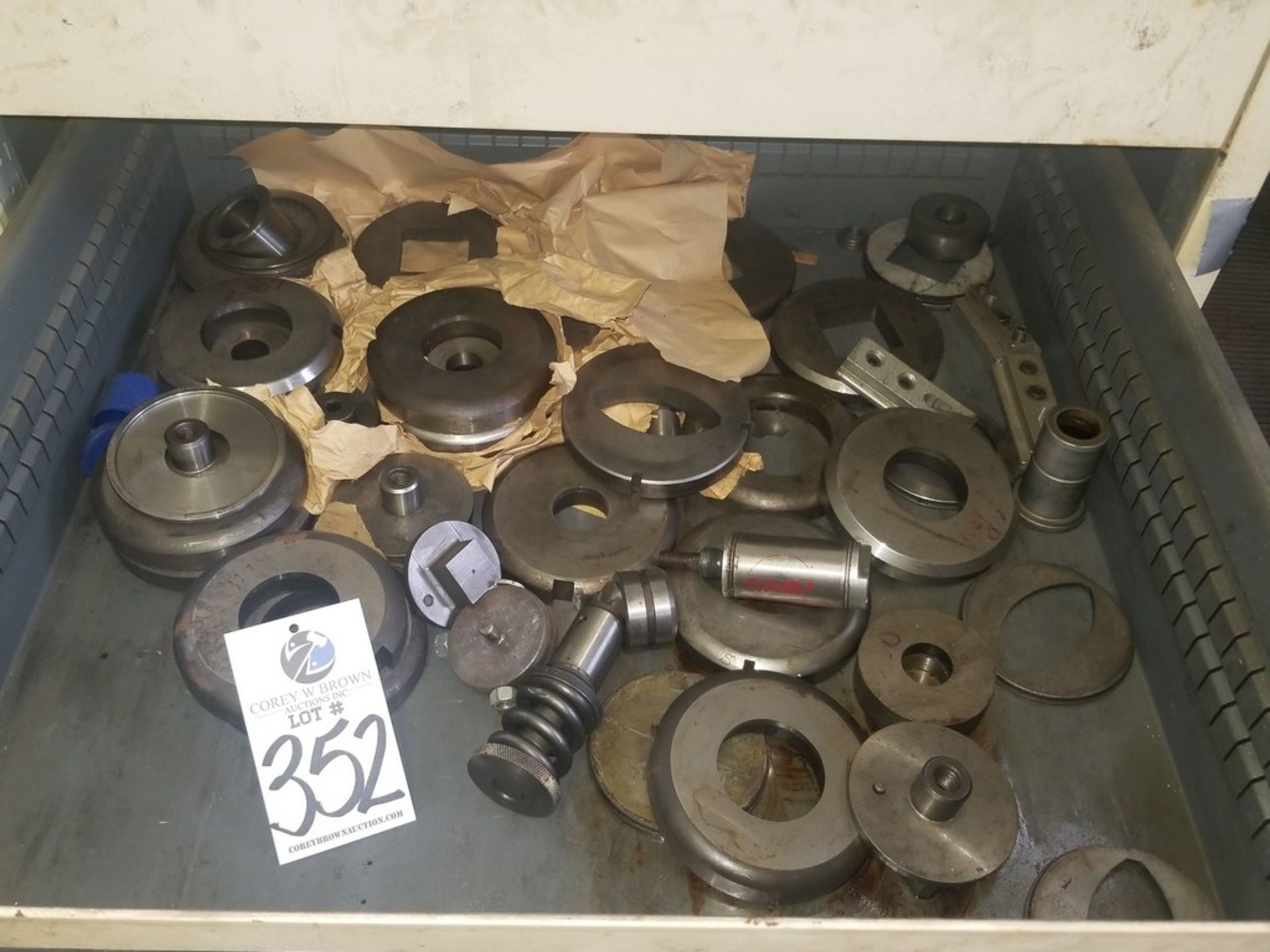 Assorted Punches and Other Tooling Inside Vidmar Toolbox