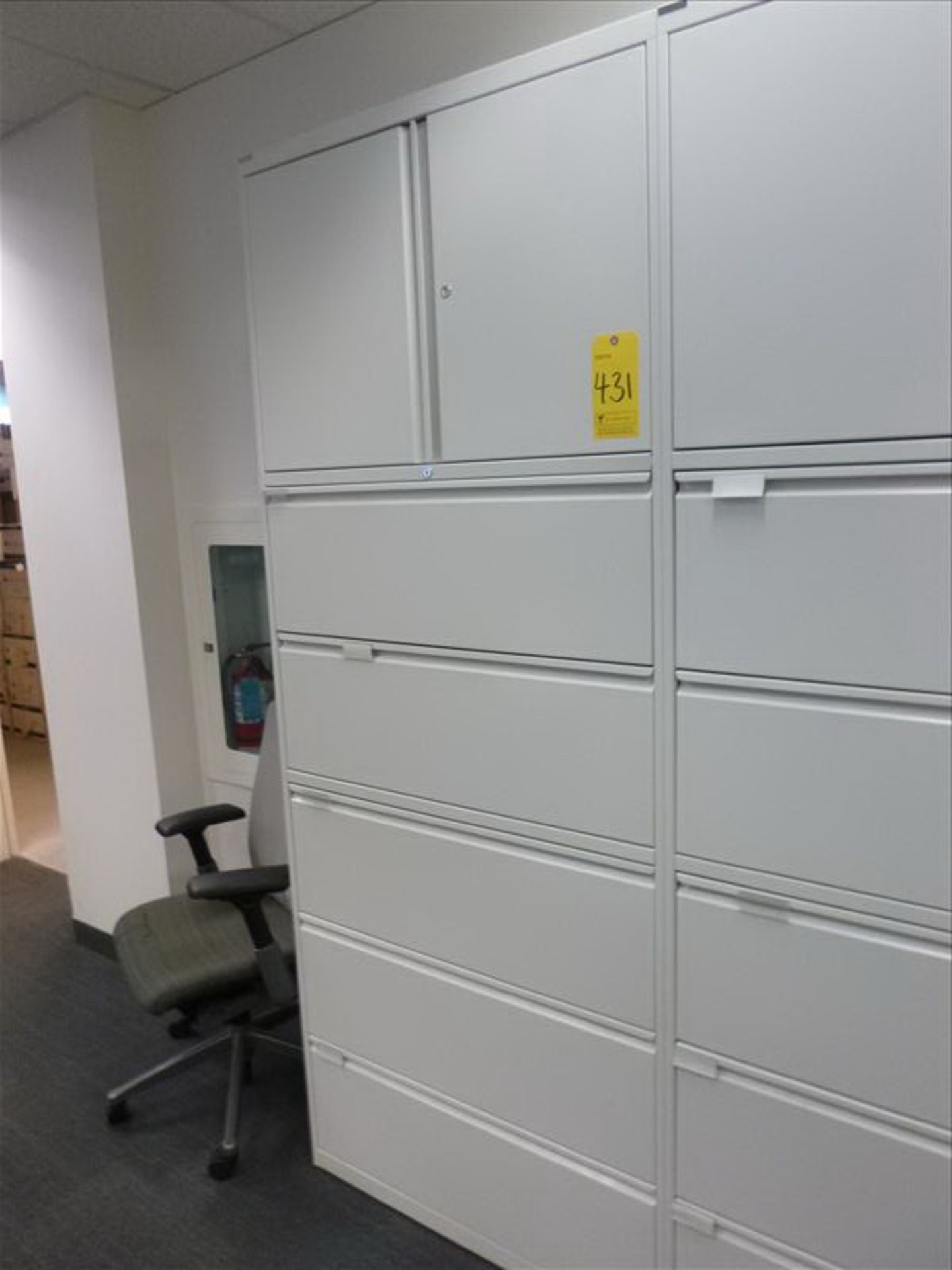 FlexFab horizontal filing cabinet, 5-drawer w/ 2-door storage, 36"W x 18"D x 90"H [2]