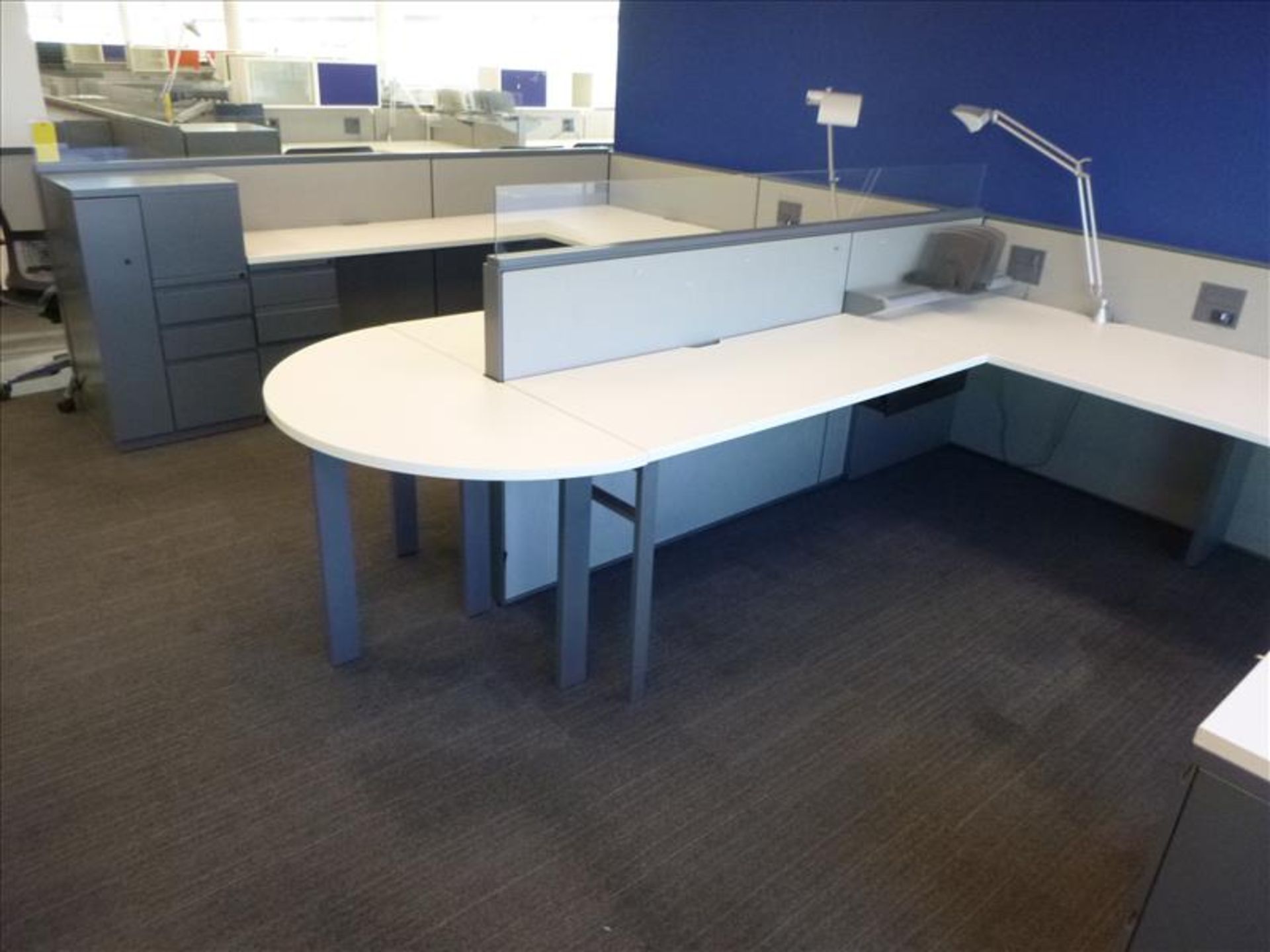 (2) Haworth cubicle workstations, approx. 10' x 16.5' footprint (excl. contents and office - Image 2 of 2