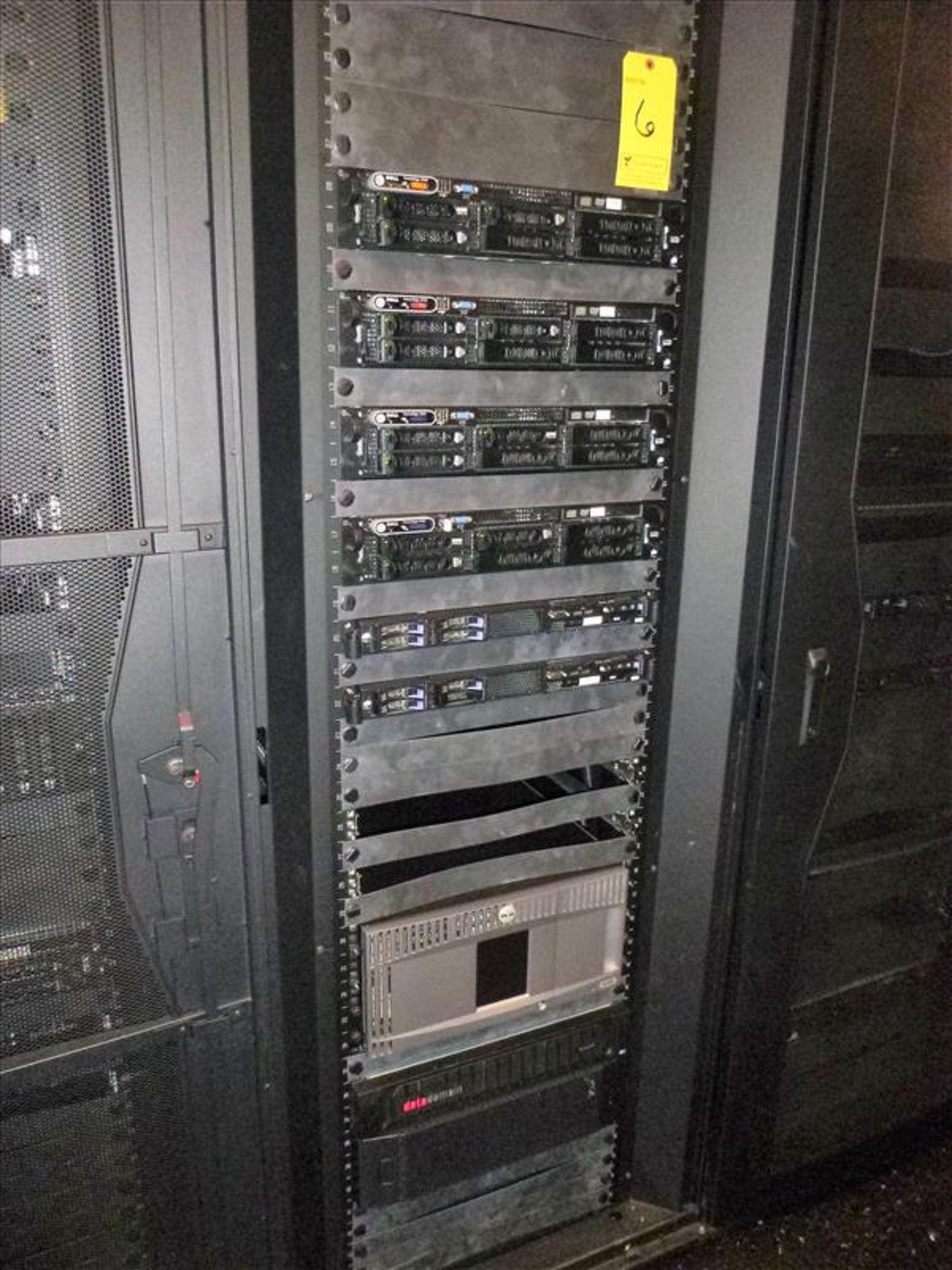 Panduit server cabinet (all cable excluded) (R1C6) incl.; - (4) Dell PowerEdge 2950 - (2) IBM System