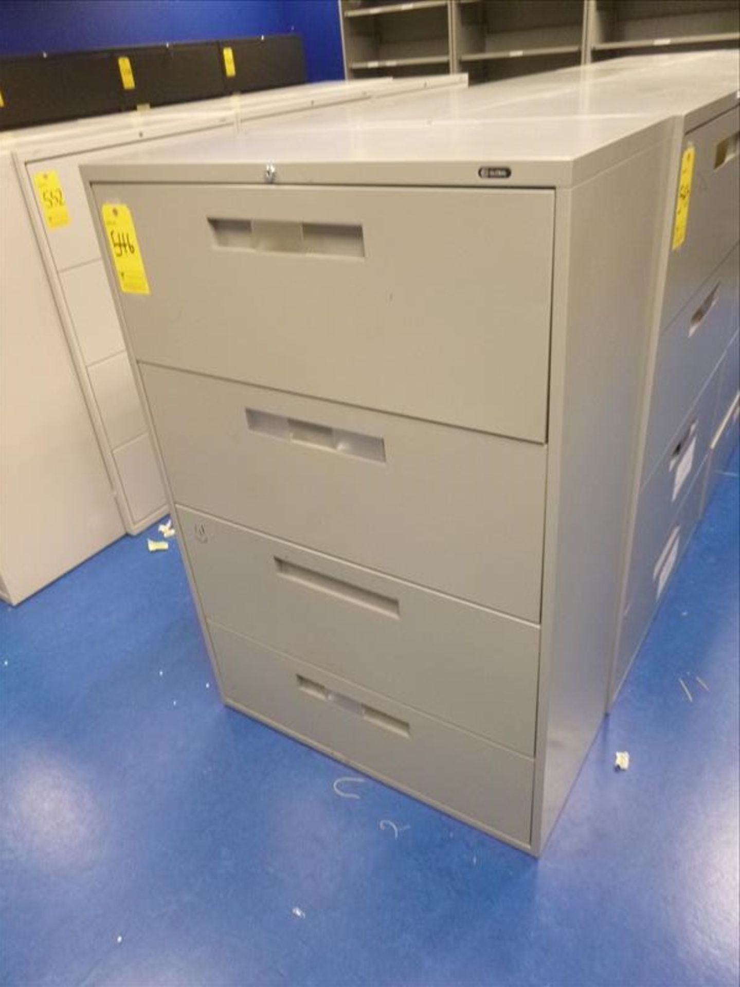 Global horizontal filing cabinet, 4-door, 36"W x 18"D x 54"H [4]