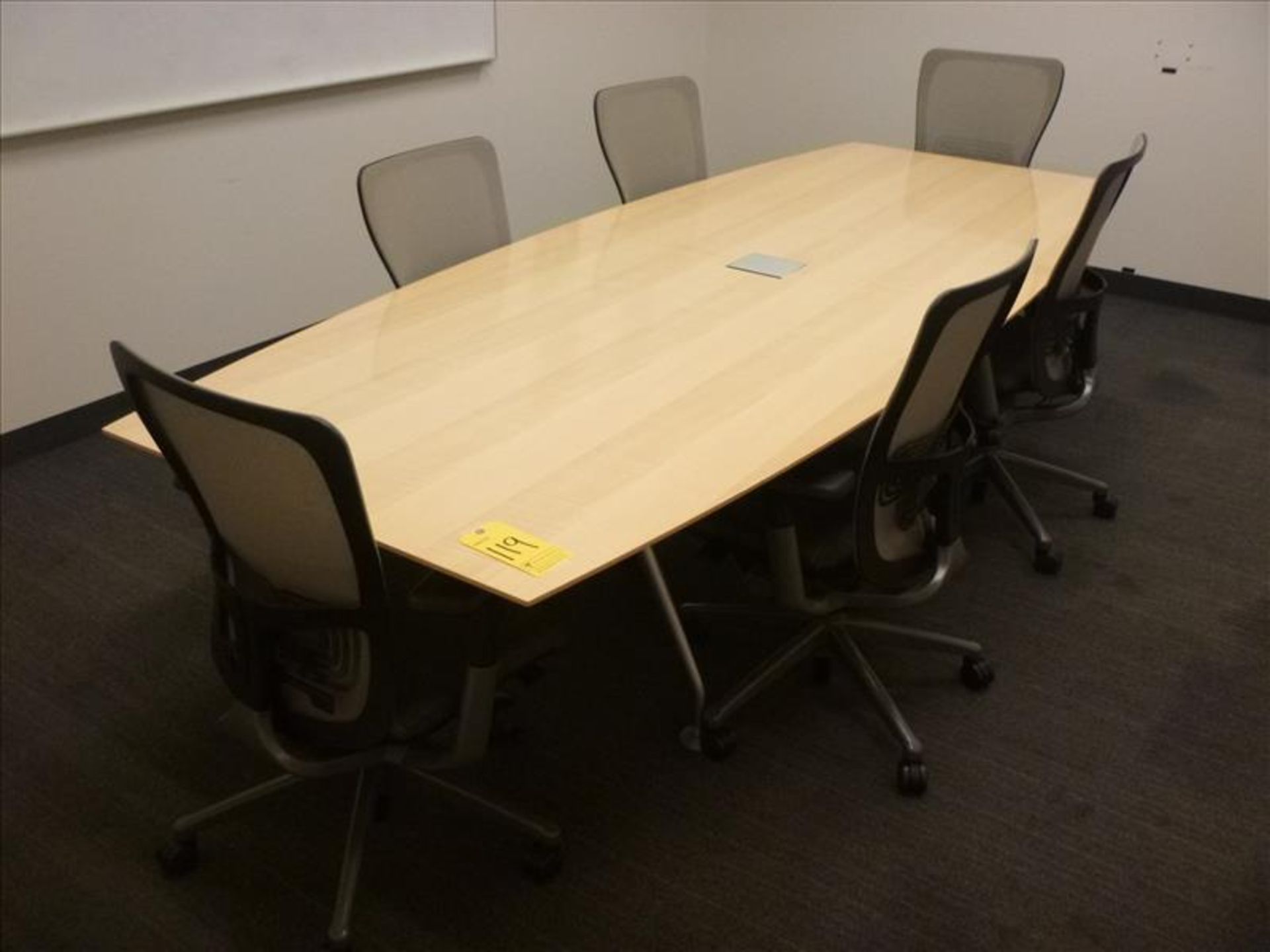 board room table, 4' x 10' c/w (6) chairs [4]